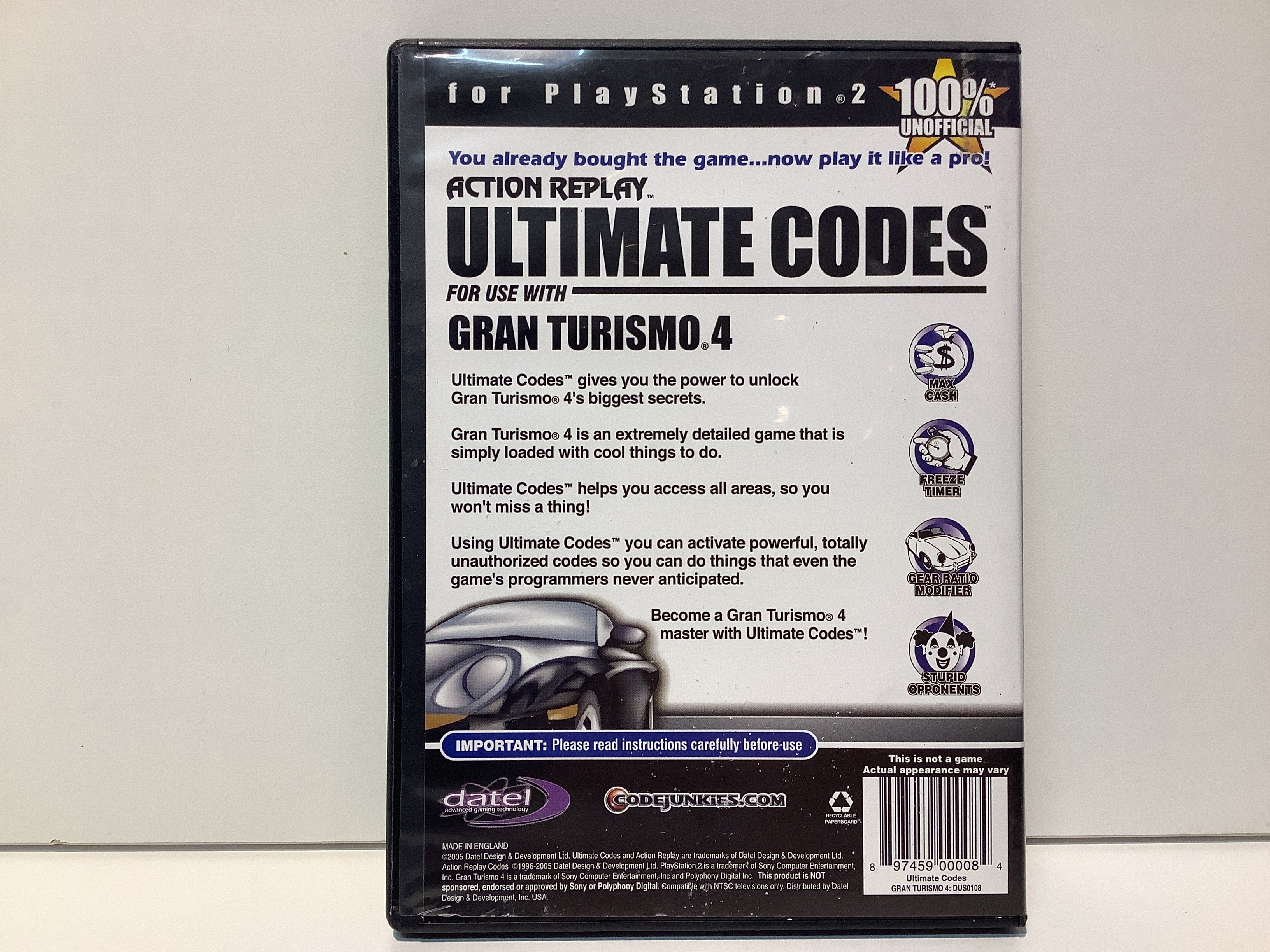Action Replay Ultimate Codes: Gran Turismo 4 - Playstation 2 - Image 2