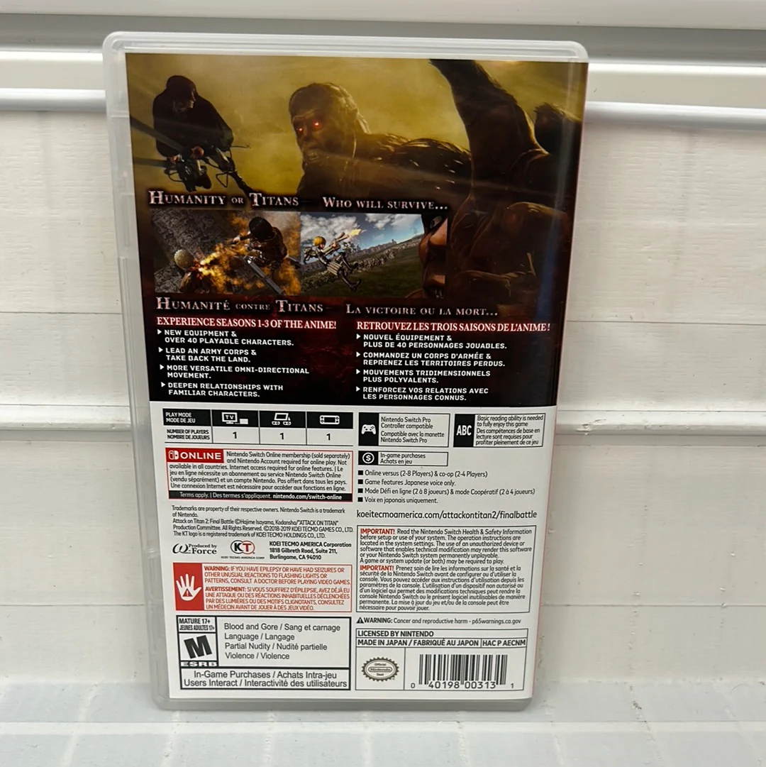 Attack on Titan 2: Final Battle - Nintendo Switch - Image 2