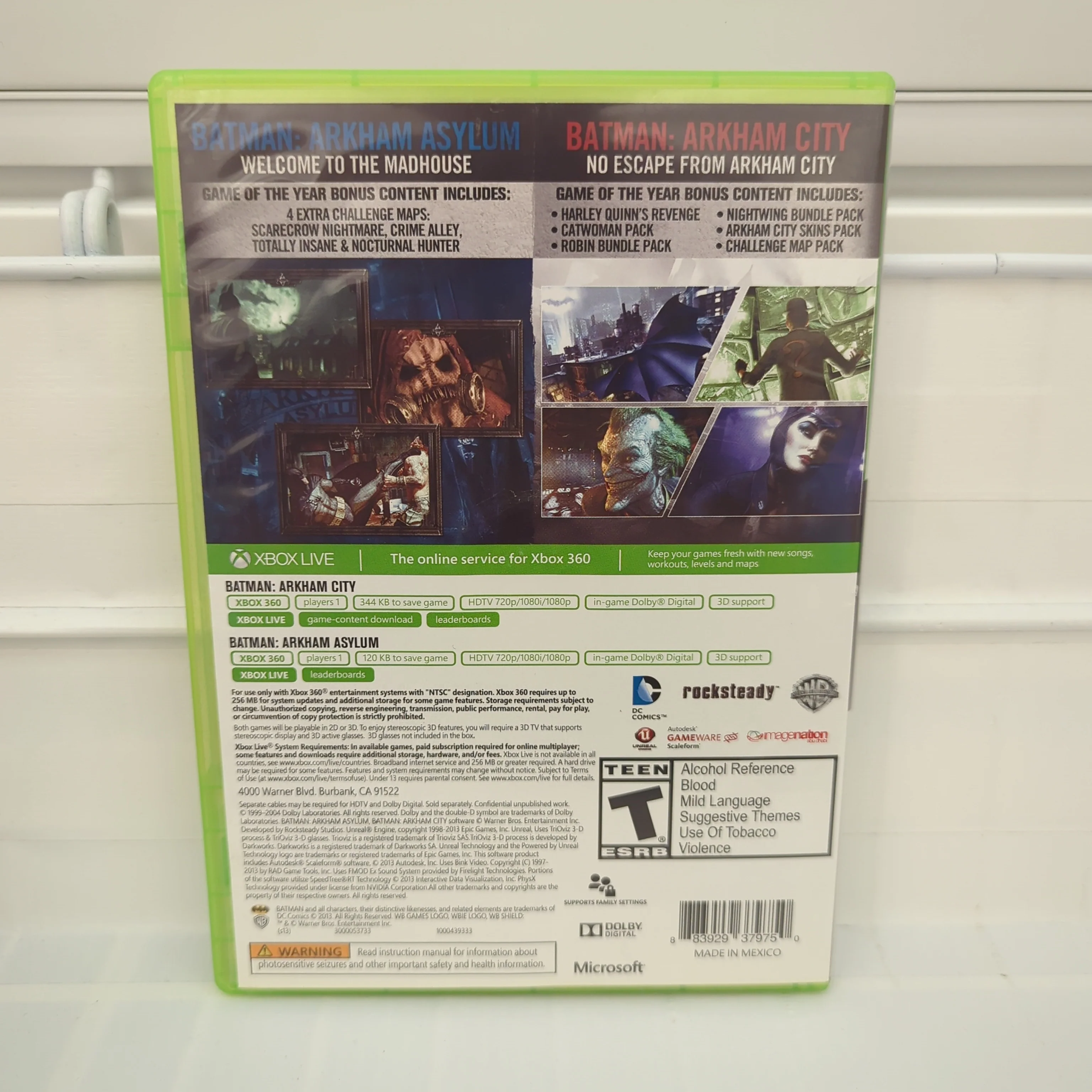 Batman: Arkham Asylum and Batman: Arkham City Dual Pack - Xbox 360 - Image 2