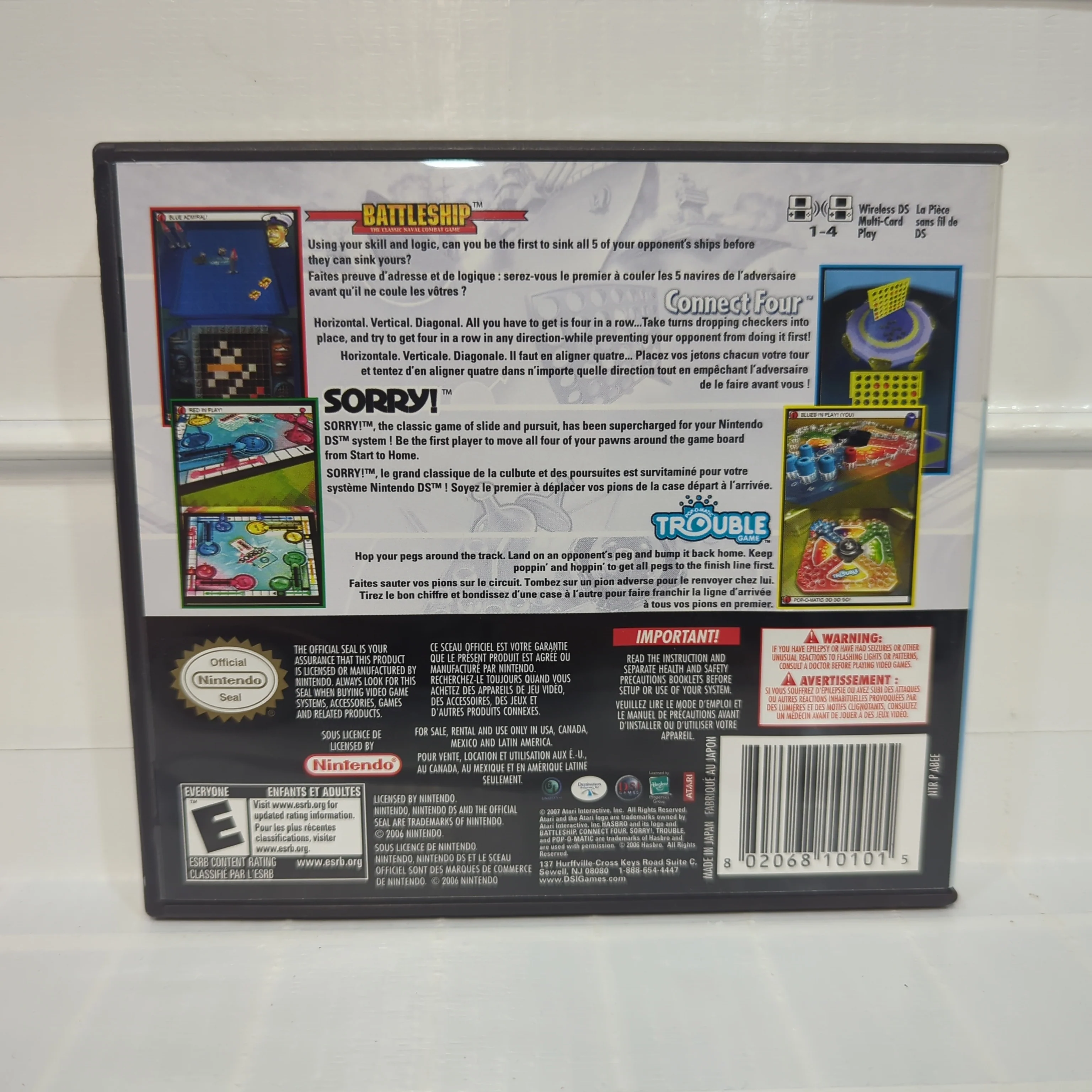 Battleship / Connect Four / Sorry / Trouble - Nintendo DS - Image 2