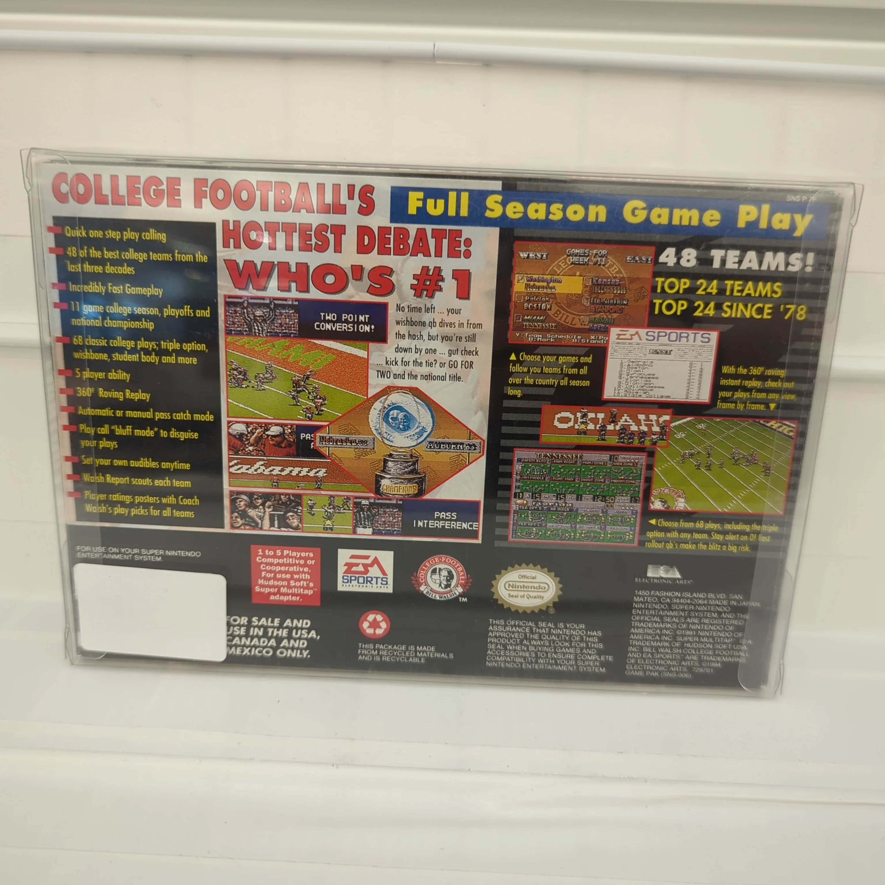 Bill Walsh College Football - Super Nintendo - Image 2