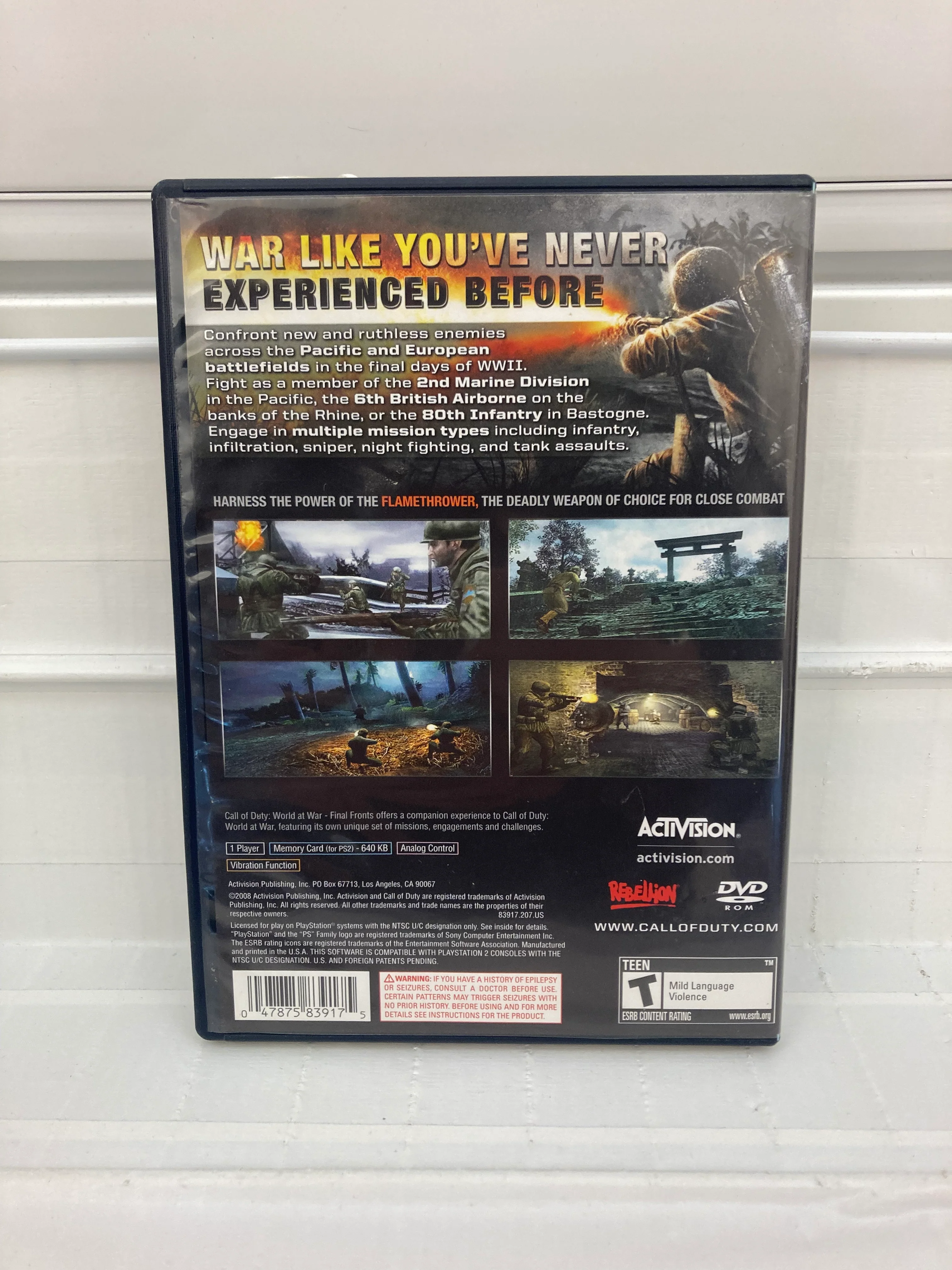 Call of Duty World at War Final Fronts [Greatest Hits] - Playstation 2 - Image 2