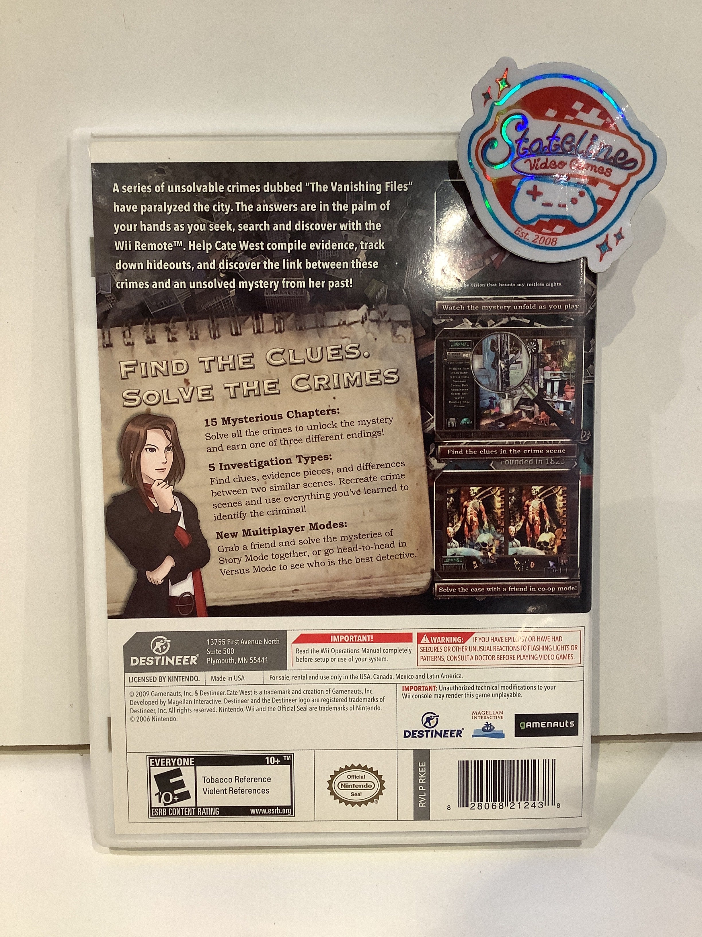 Cate West: The Vanishing Files - Wii - Image 2