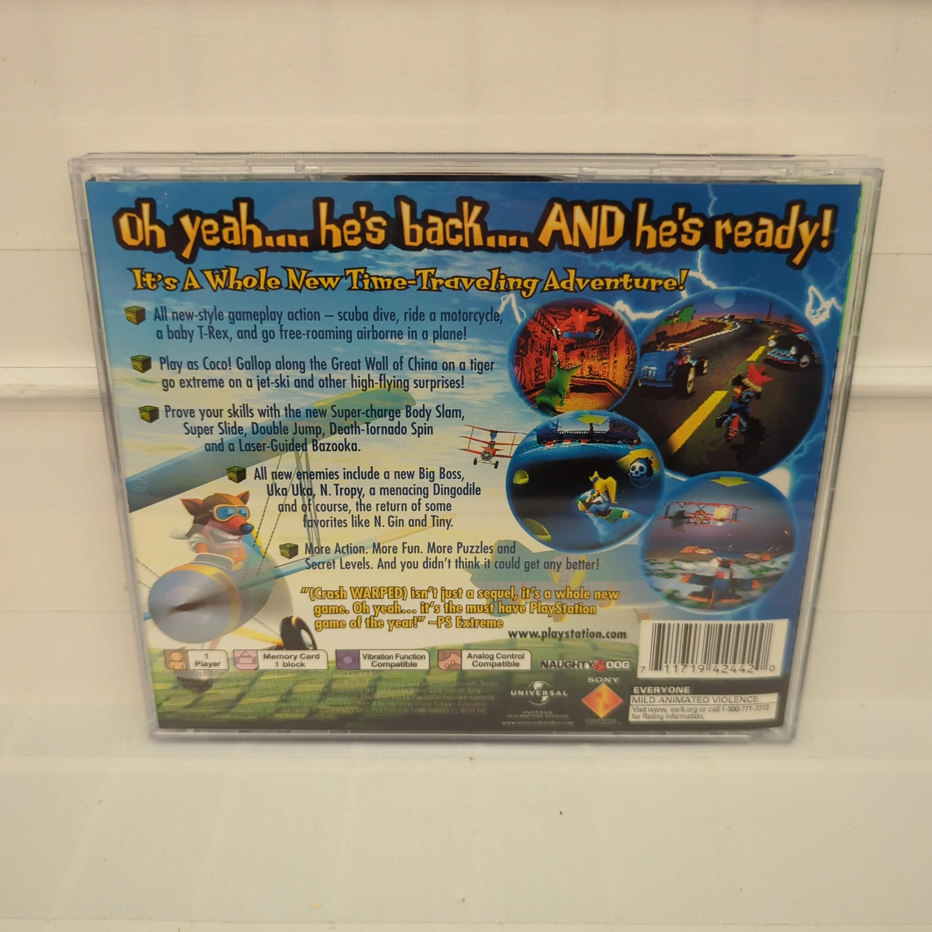 Crash Bandicoot Warped [Greatest Hits] - Playstation - Image 2