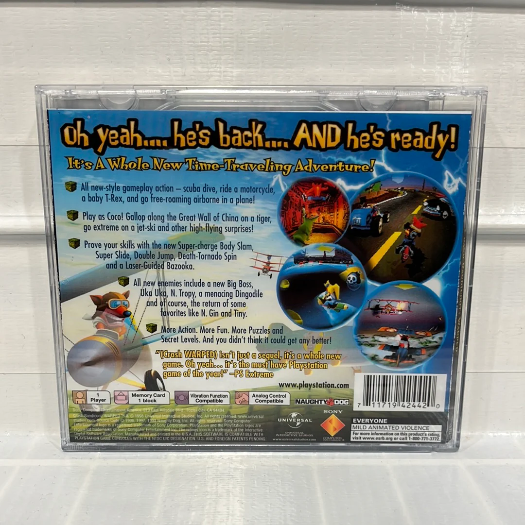 Crash Bandicoot Warped - Playstation - Image 2