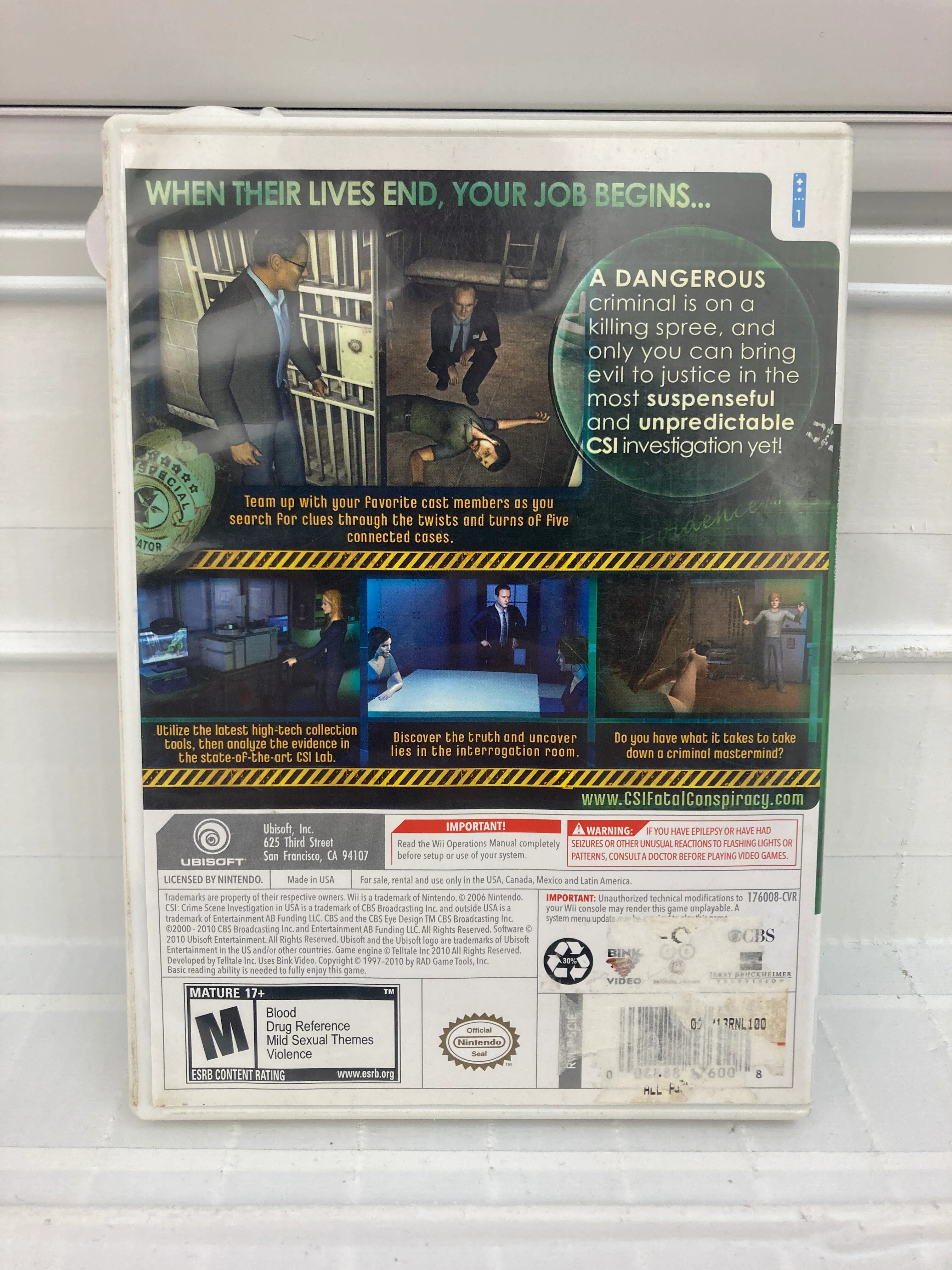 CSI: Fatal Conspiracy - Wii - Image 2
