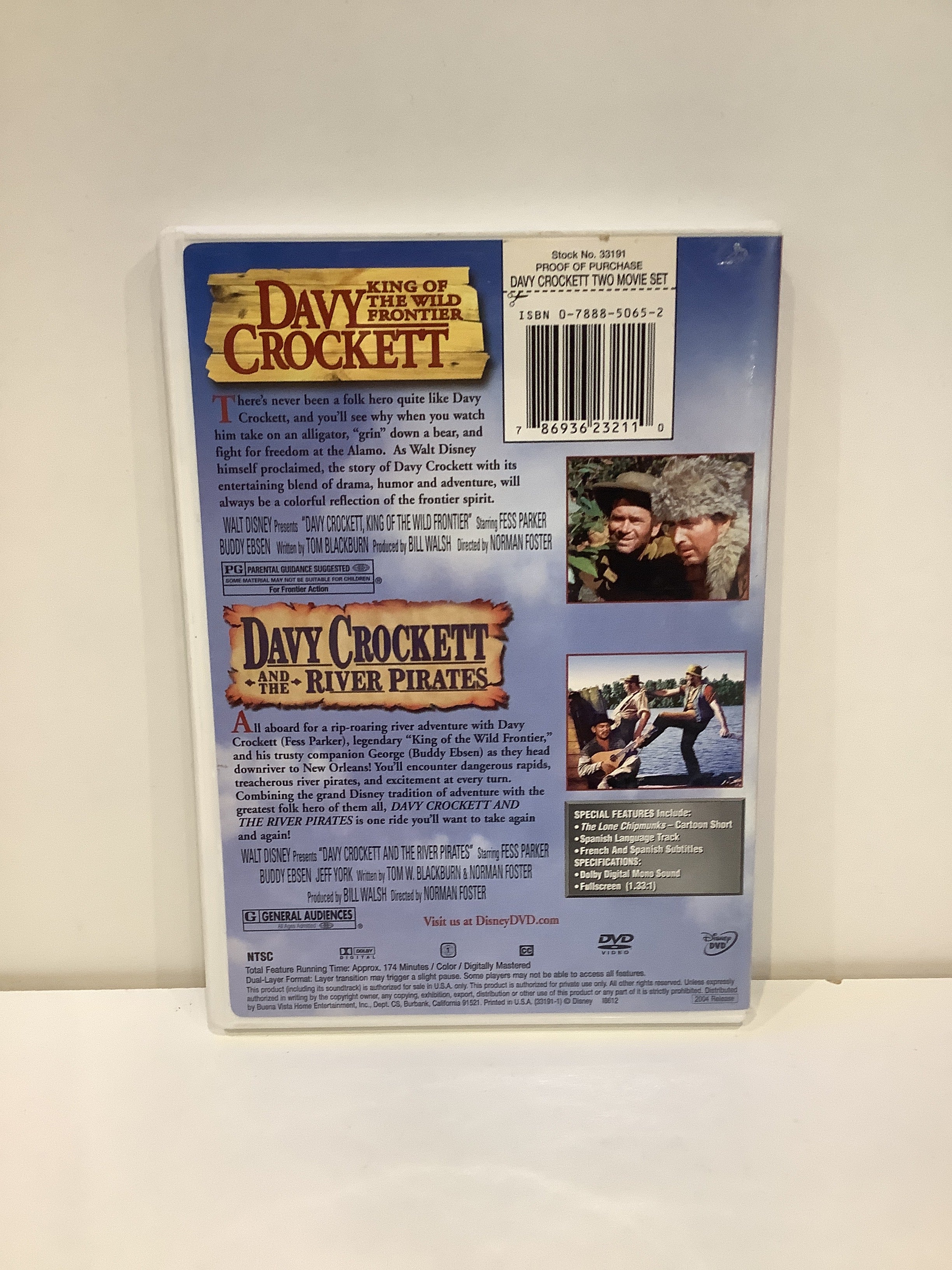 Davy Crockett King of the Wild Frontier & The River Pirates - DVD - Image 2