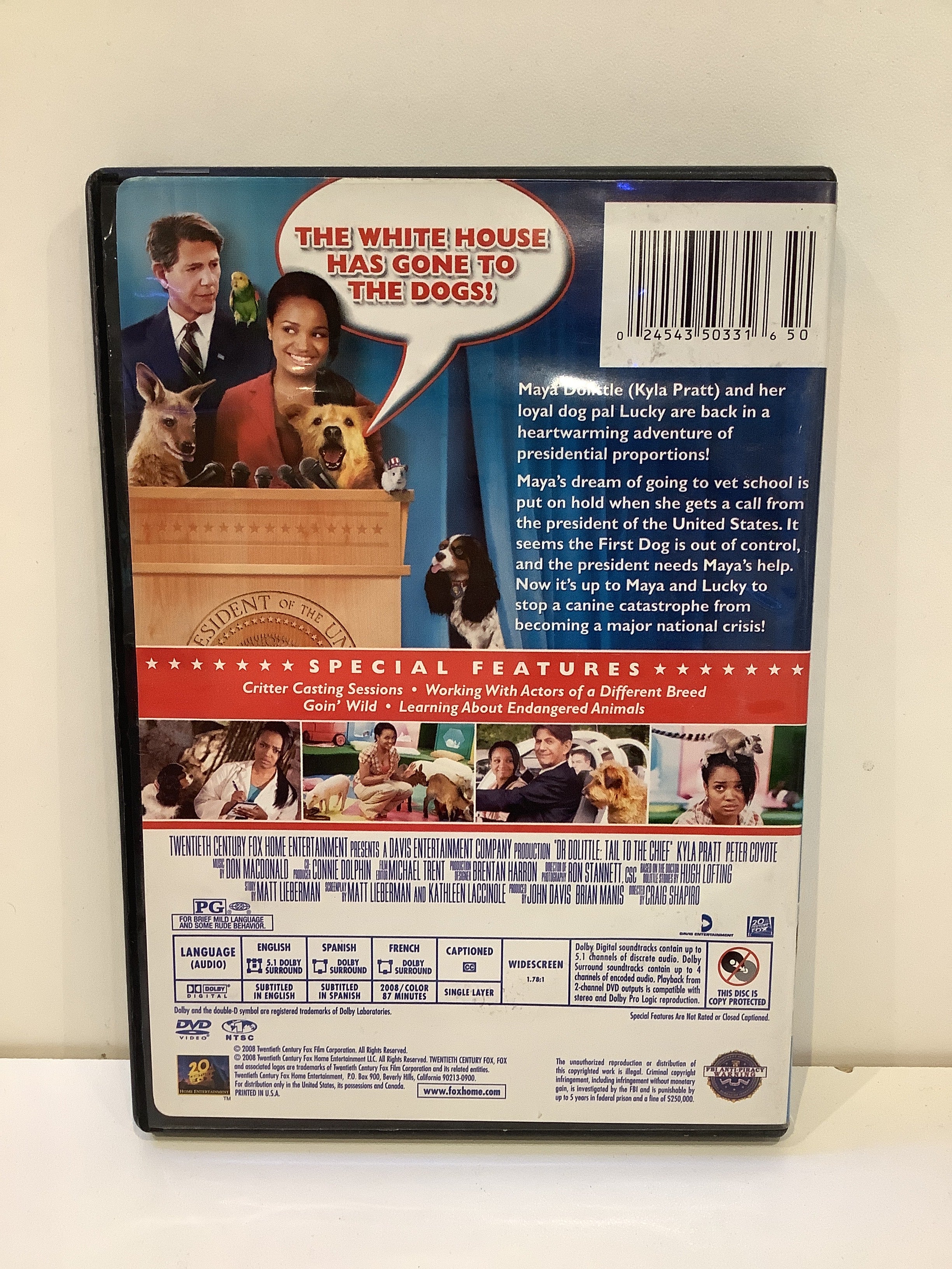 Dr. Doolittle: Tail to the Chief - DVD - Image 2