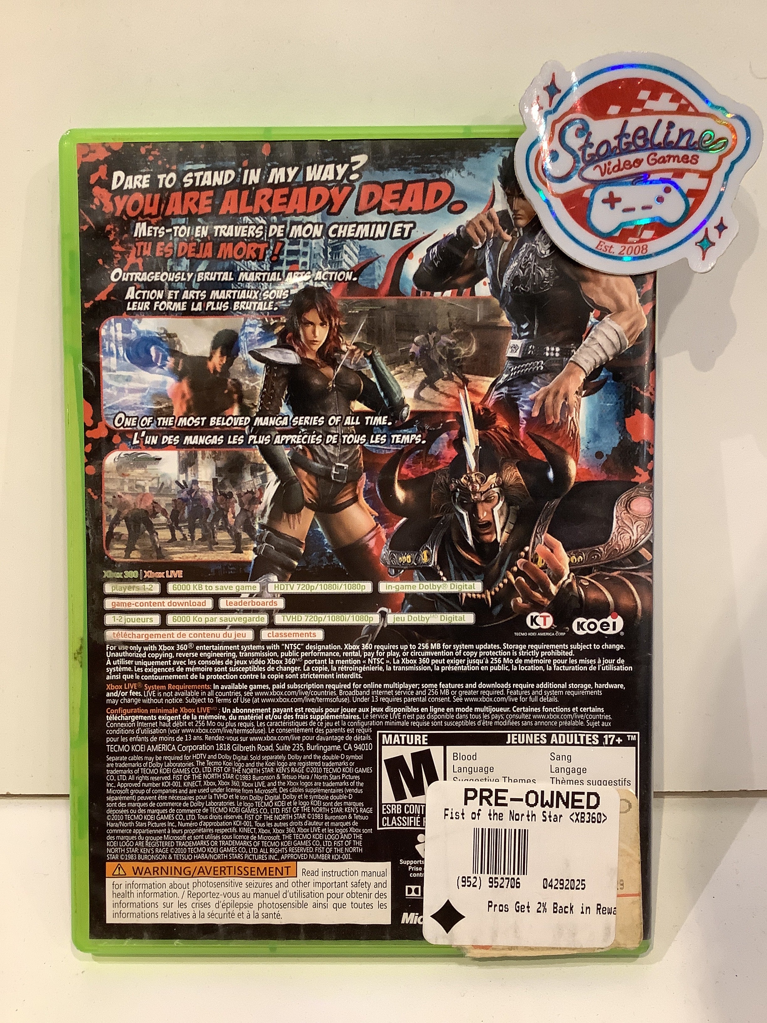 Fist of the North Star: Ken's Rage - Xbox 360 - Image 2