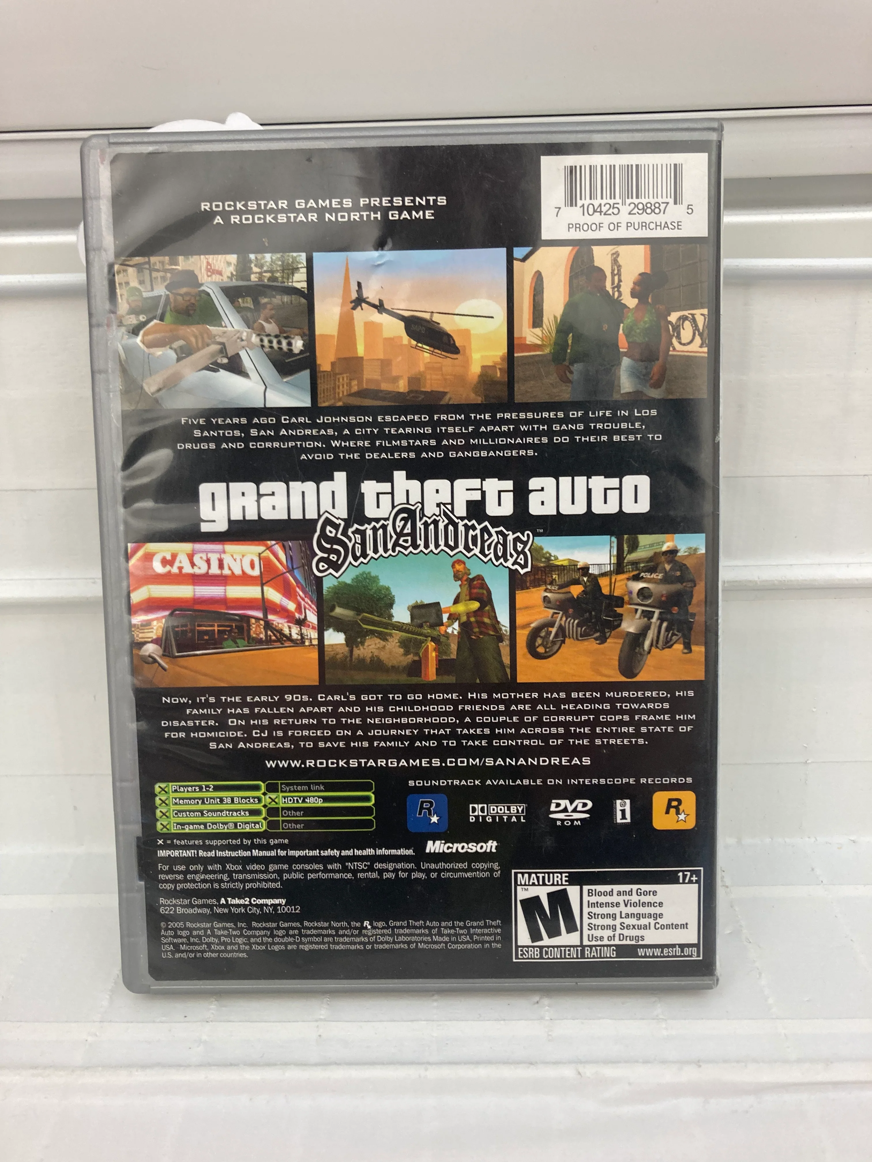 Grand Theft Auto San Andreas [Platinum Hits] - Xbox - Image 2
