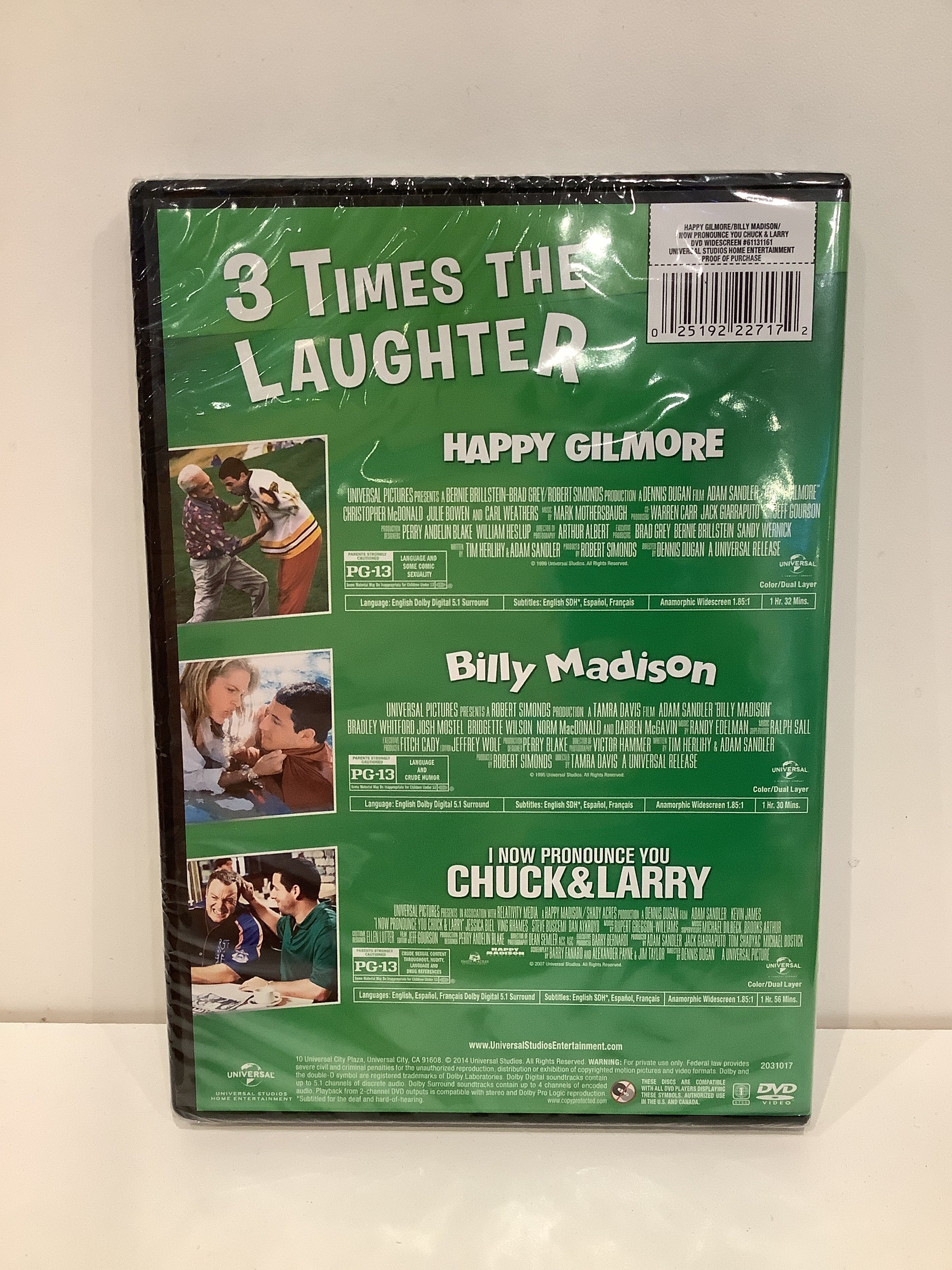 Happy Gilmore / Billy Madison / I Now Pronounce You Chuck & Larry - DVD - Image 2