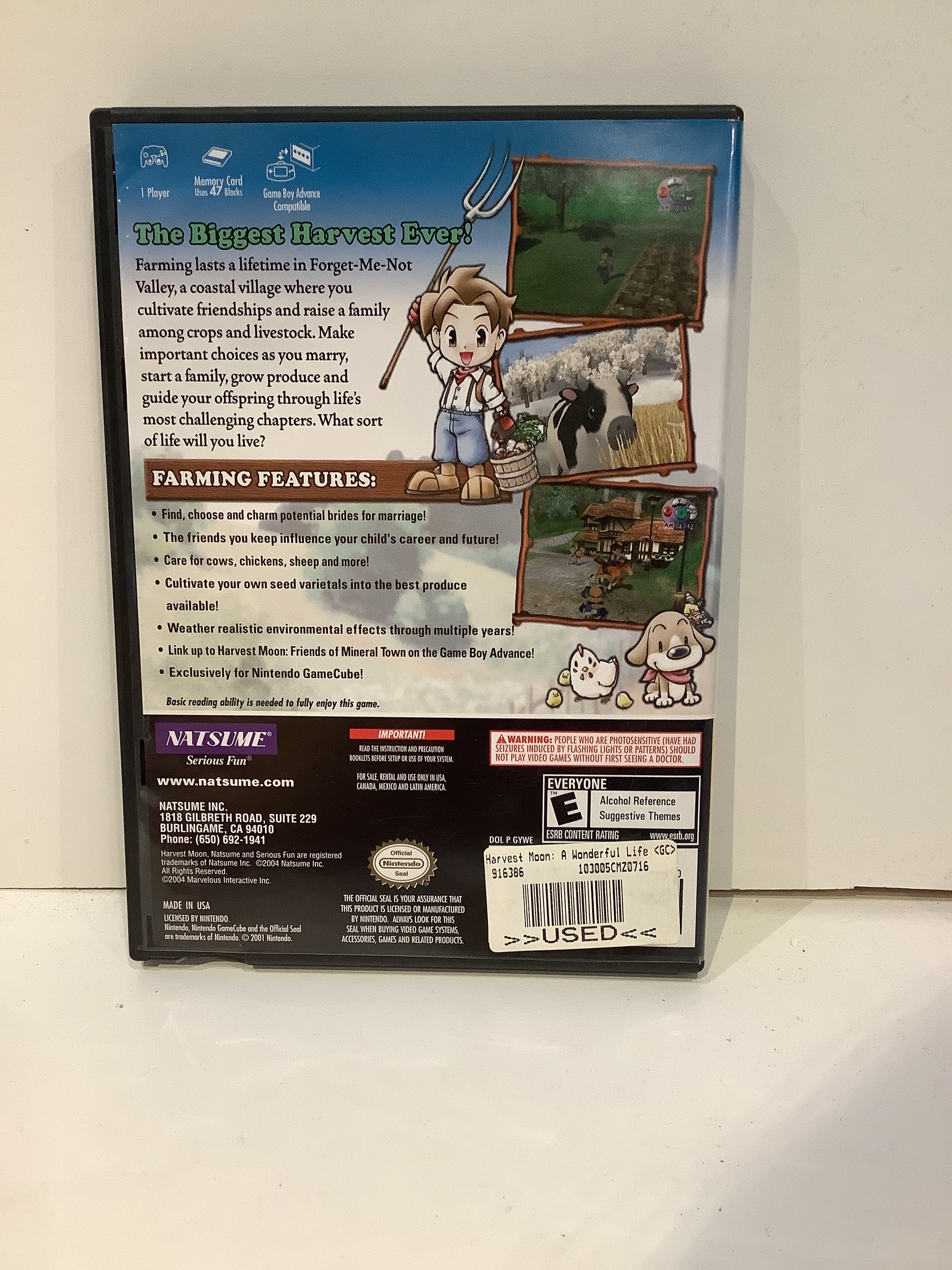Harvest Moon A Wonderful Life [Player's Choice] - Gamecube - Image 2