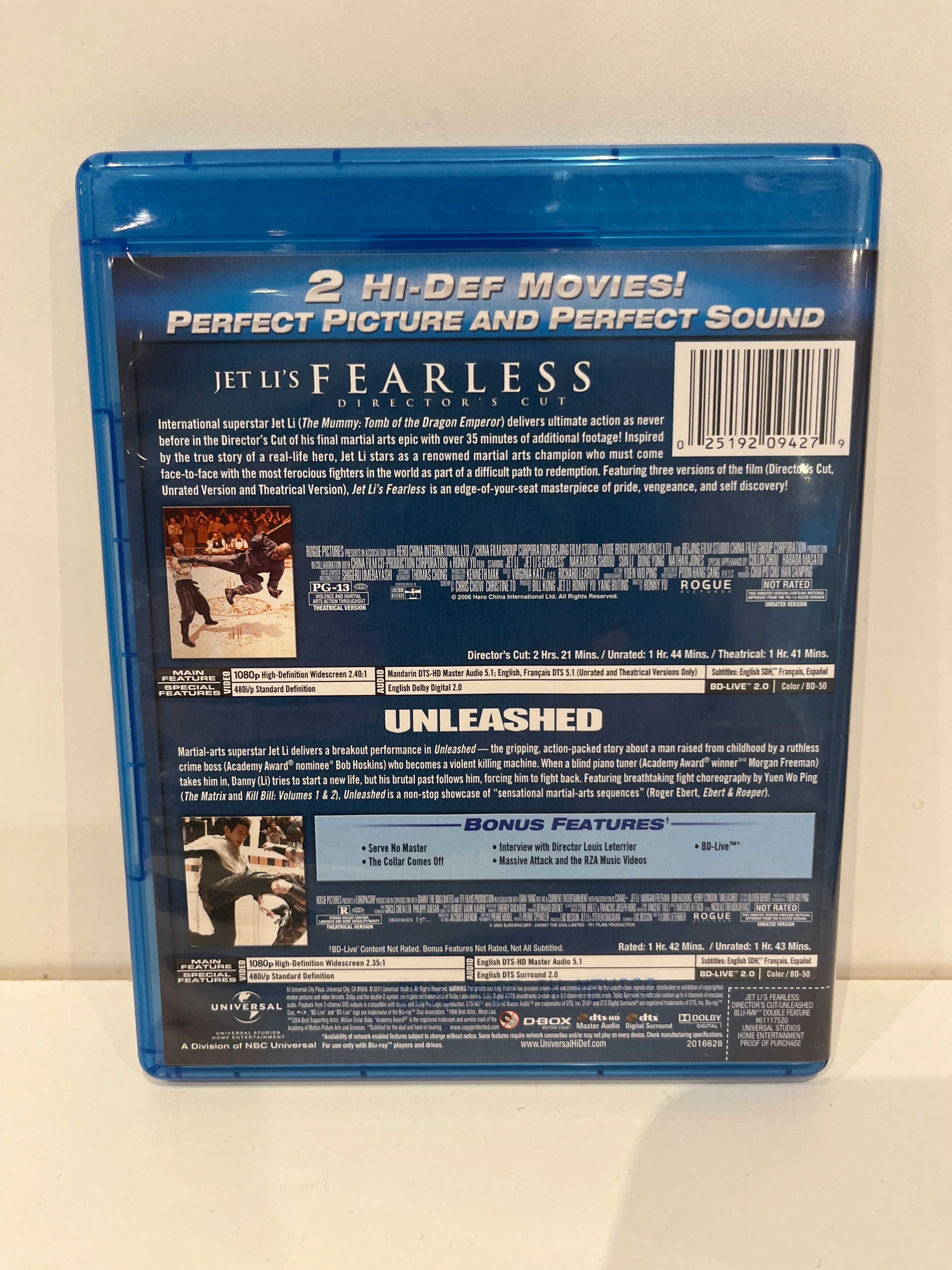 Jet Li's Fearless / Unleashed - Blu-Ray - Image 2
