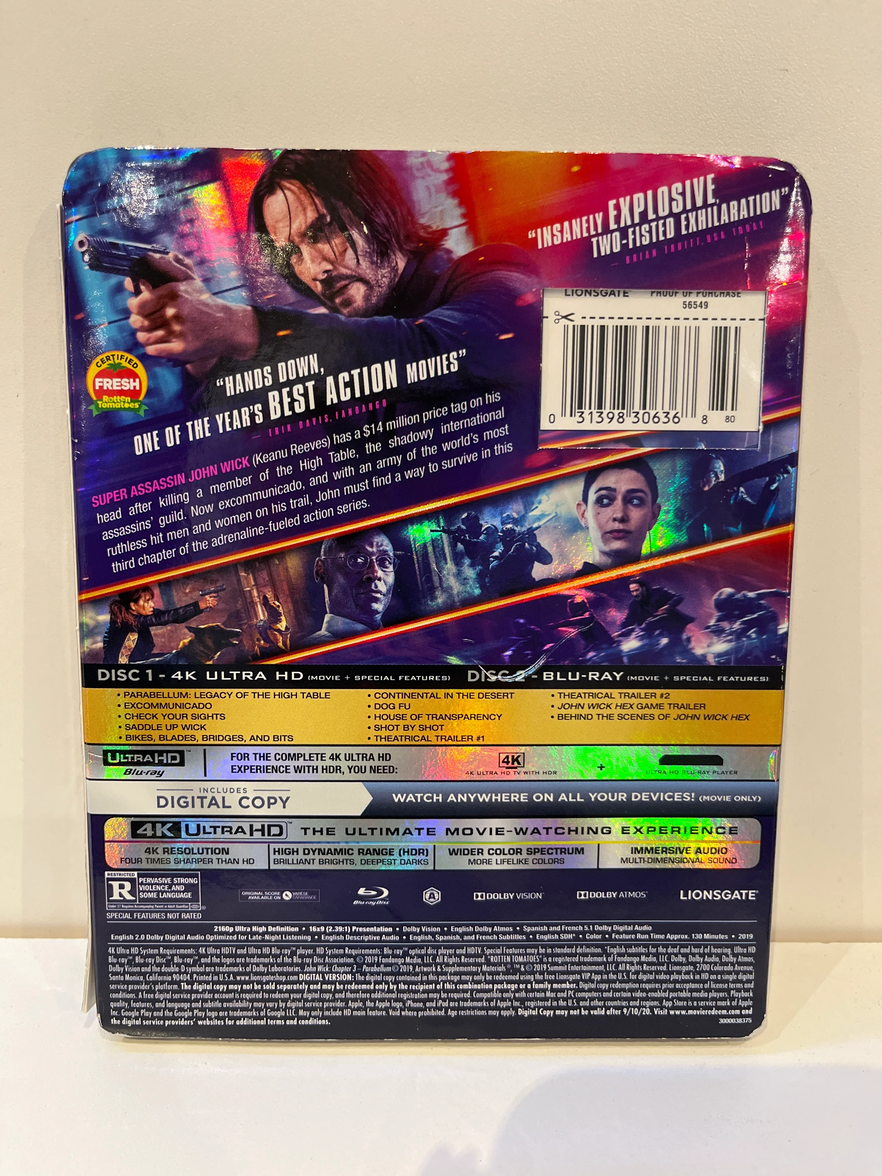 John Wick Chapter 3: Parabellum 4K - Blu-Ray - Image 2