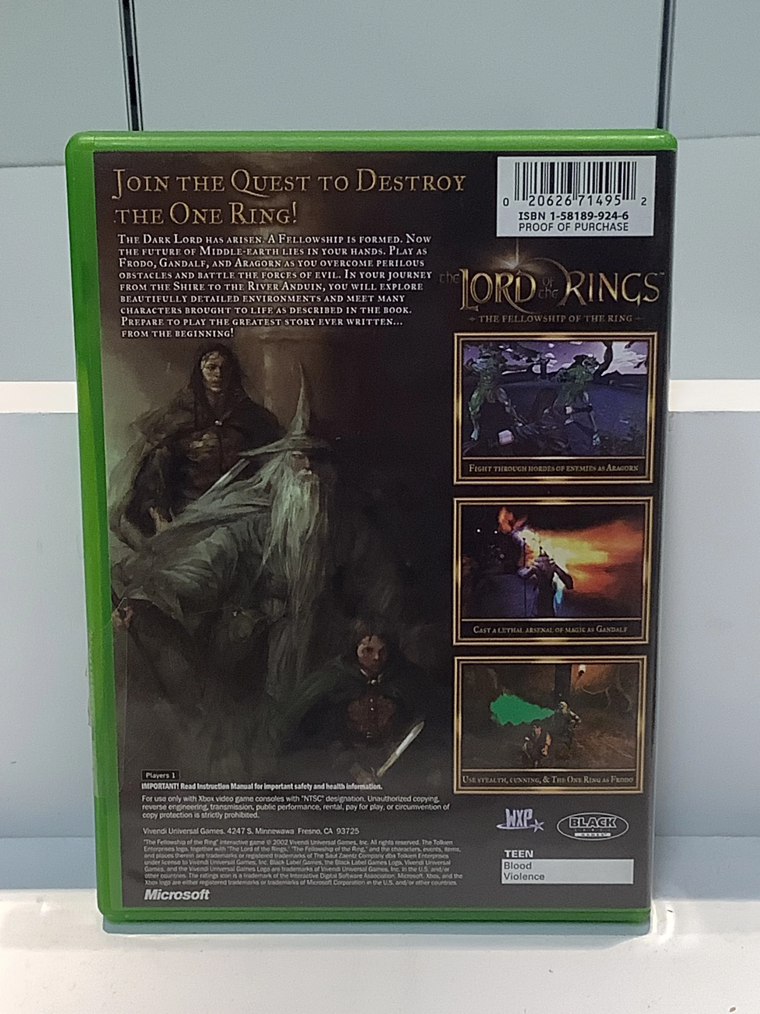 Lord of the Rings Fellowship of the Ring - Xbox - Image 2