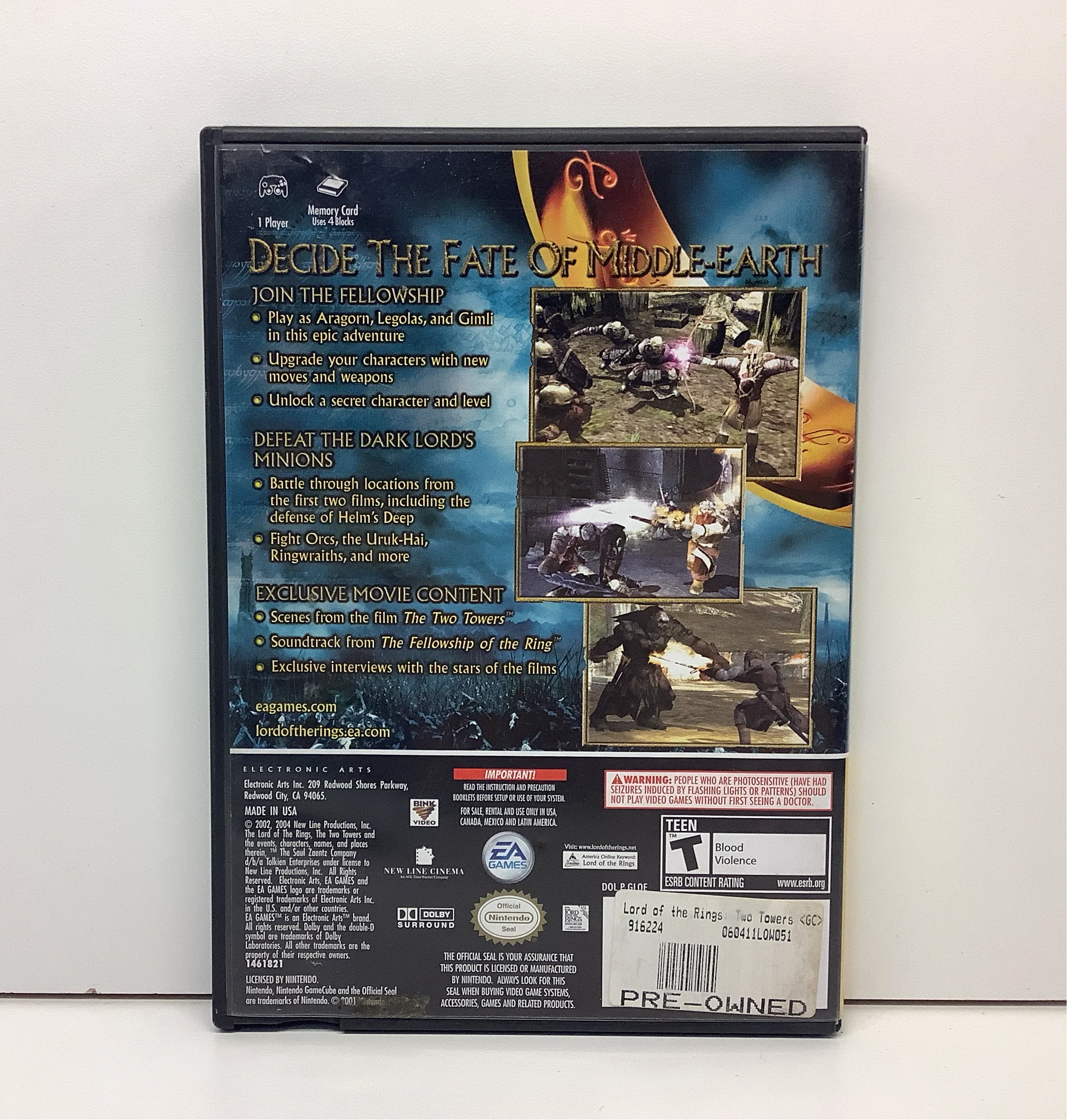 Lord of the Rings Two Towers [Player's Choice] - Gamecube - Image 2