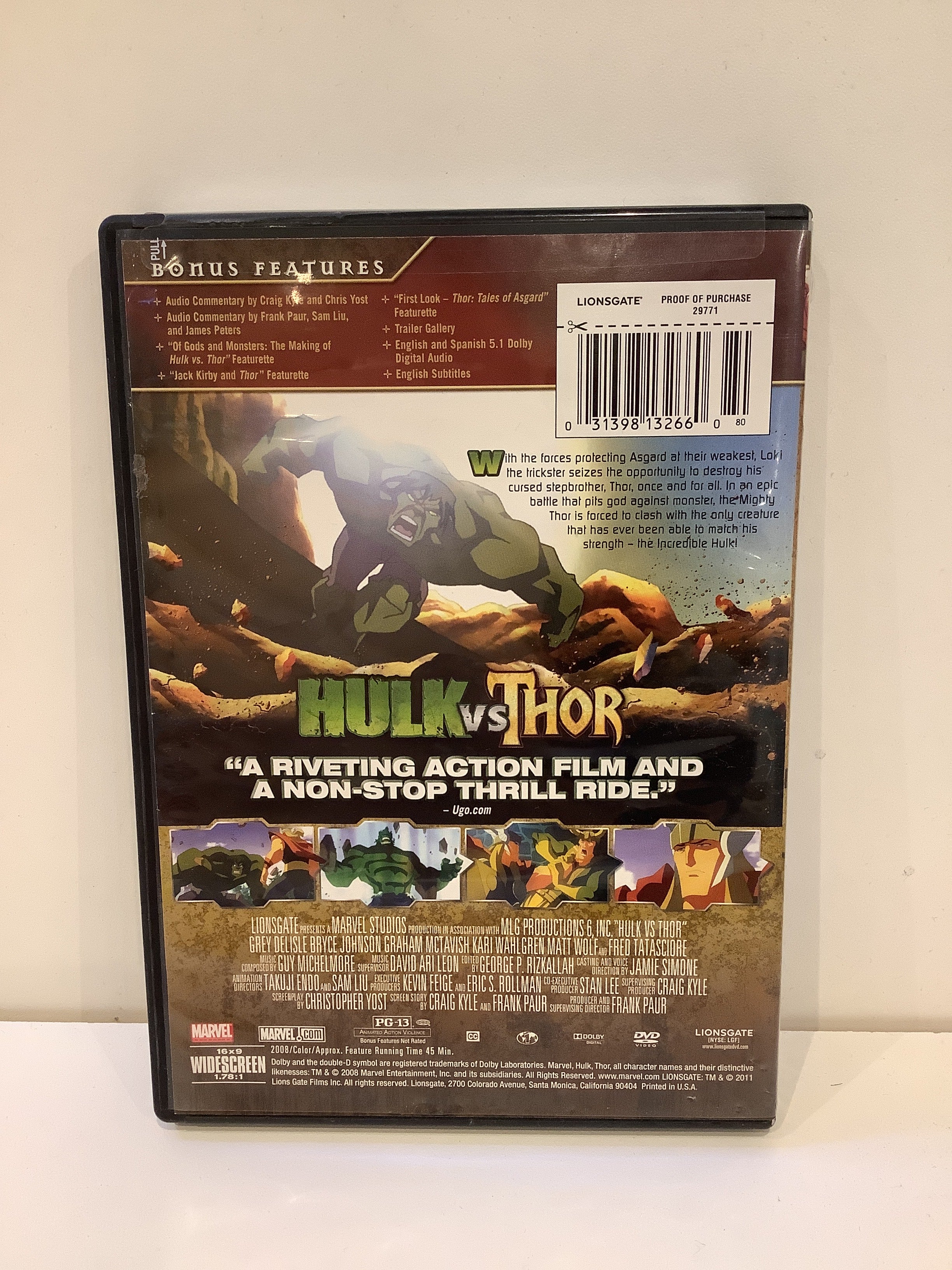 Marvel: Hulk vs. Thor - DVD - Image 2