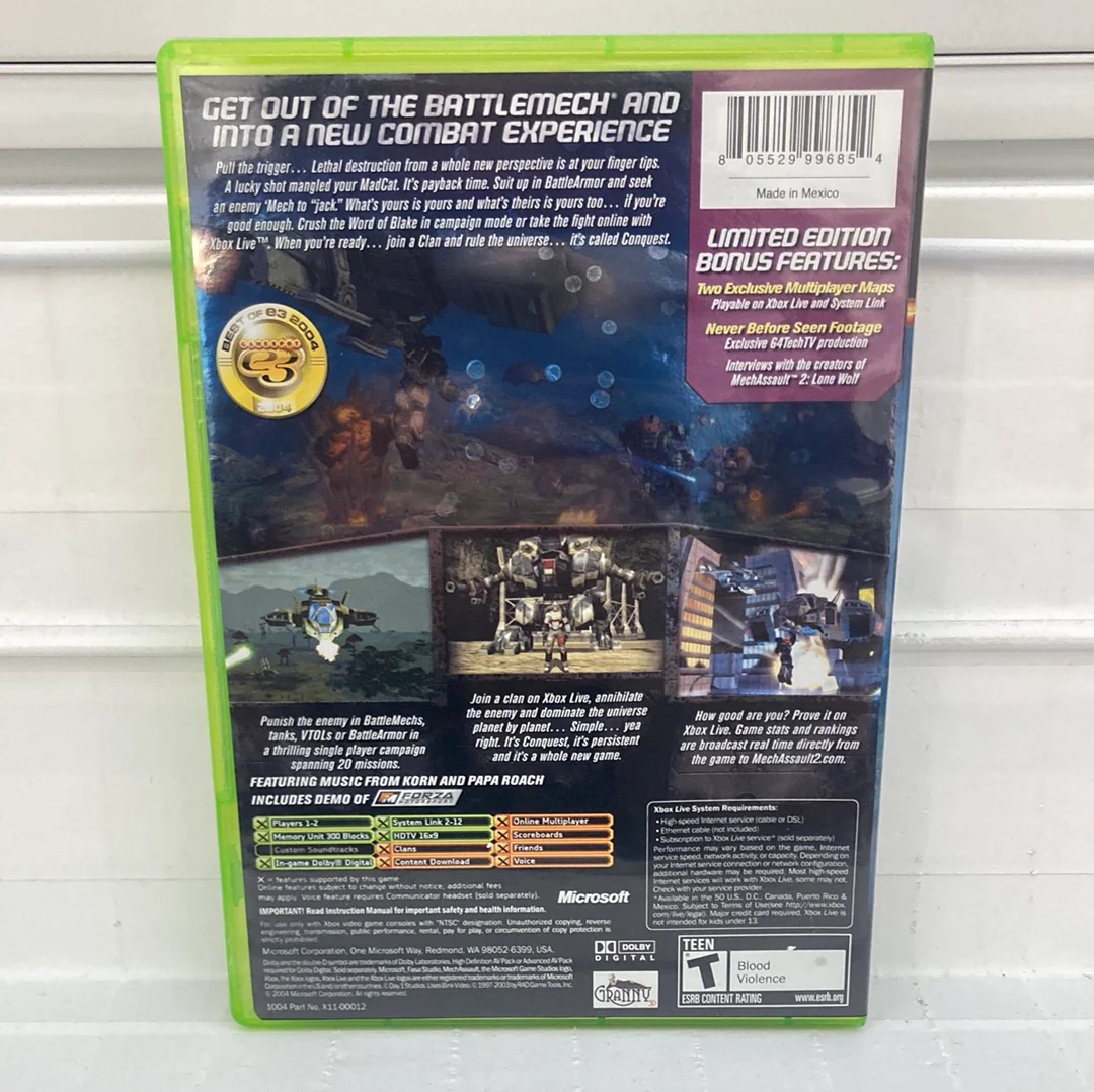 MechAssault 2 Lone Wolf [Limited Edition] - Xbox - Image 2
