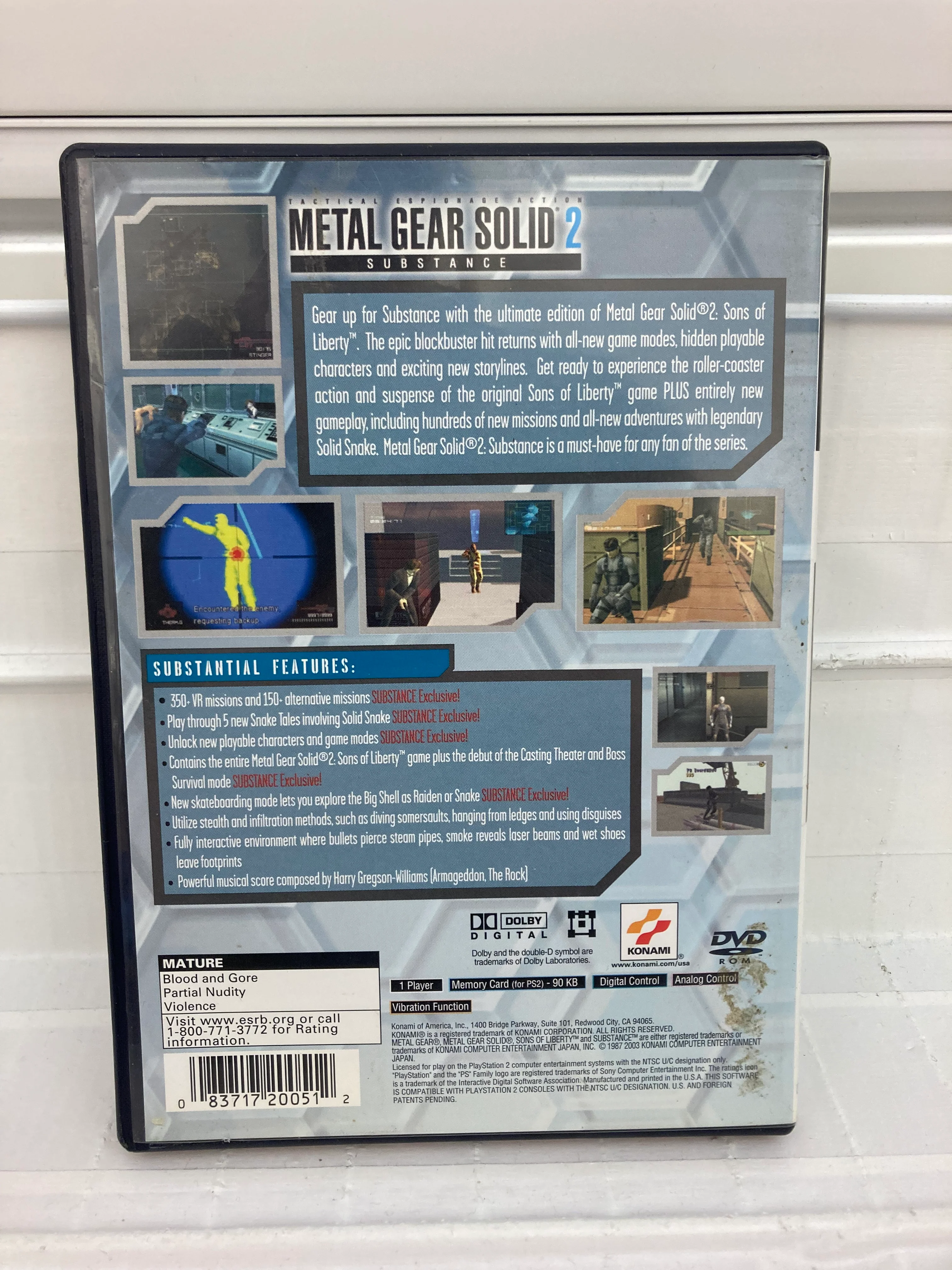 Metal Gear Solid 2 Substance - Playstation 2 - Image 2