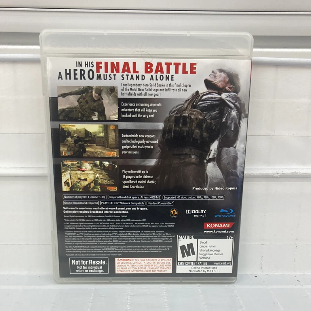 Metal Gear Solid 4 Guns of the Patriots [Limited Edition] - Playstation 3 - Image 3