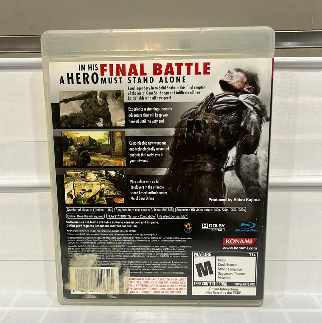 Metal Gear Solid 4 Guns of the Patriots - Playstation 3 - Image 2