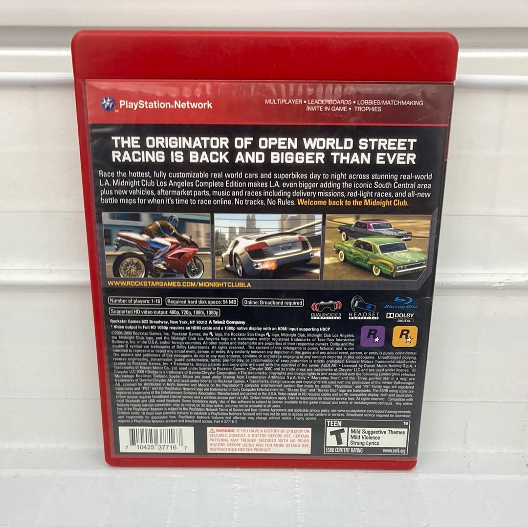 Midnight Club Los Angeles [Complete Edition] - Playstation 3 - Image 2