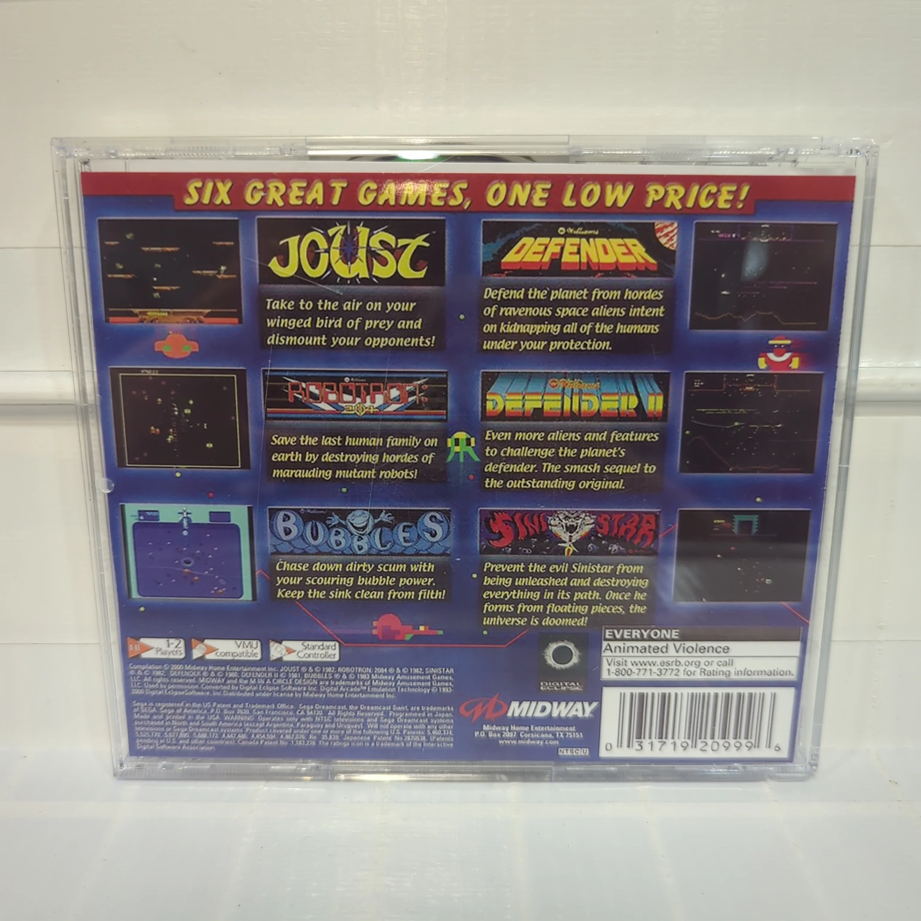 Midway's Greatest Arcade Hits Volume I - Sega Dreamcast - Image 2