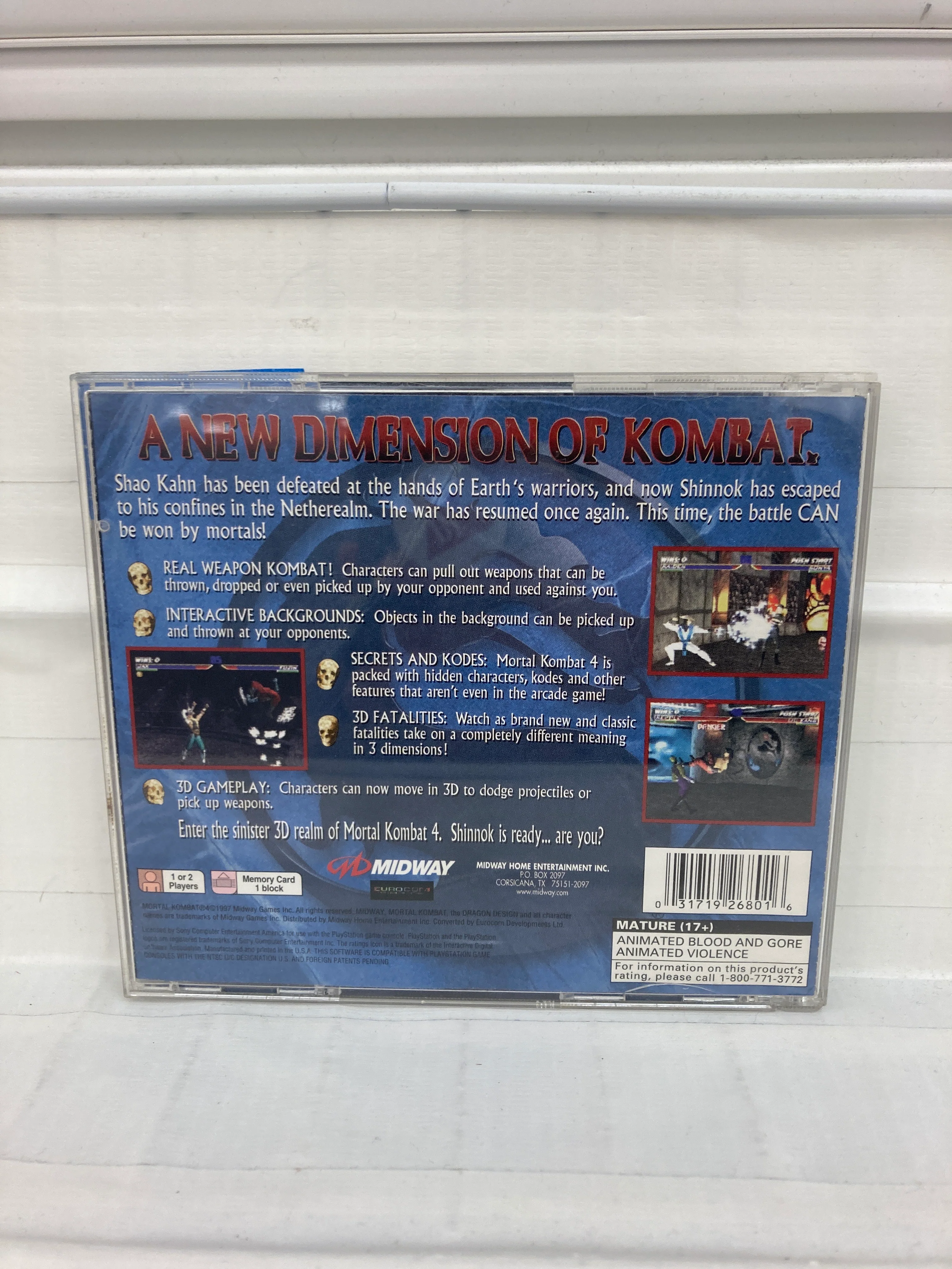 Mortal Kombat 4 - Playstation - Image 2
