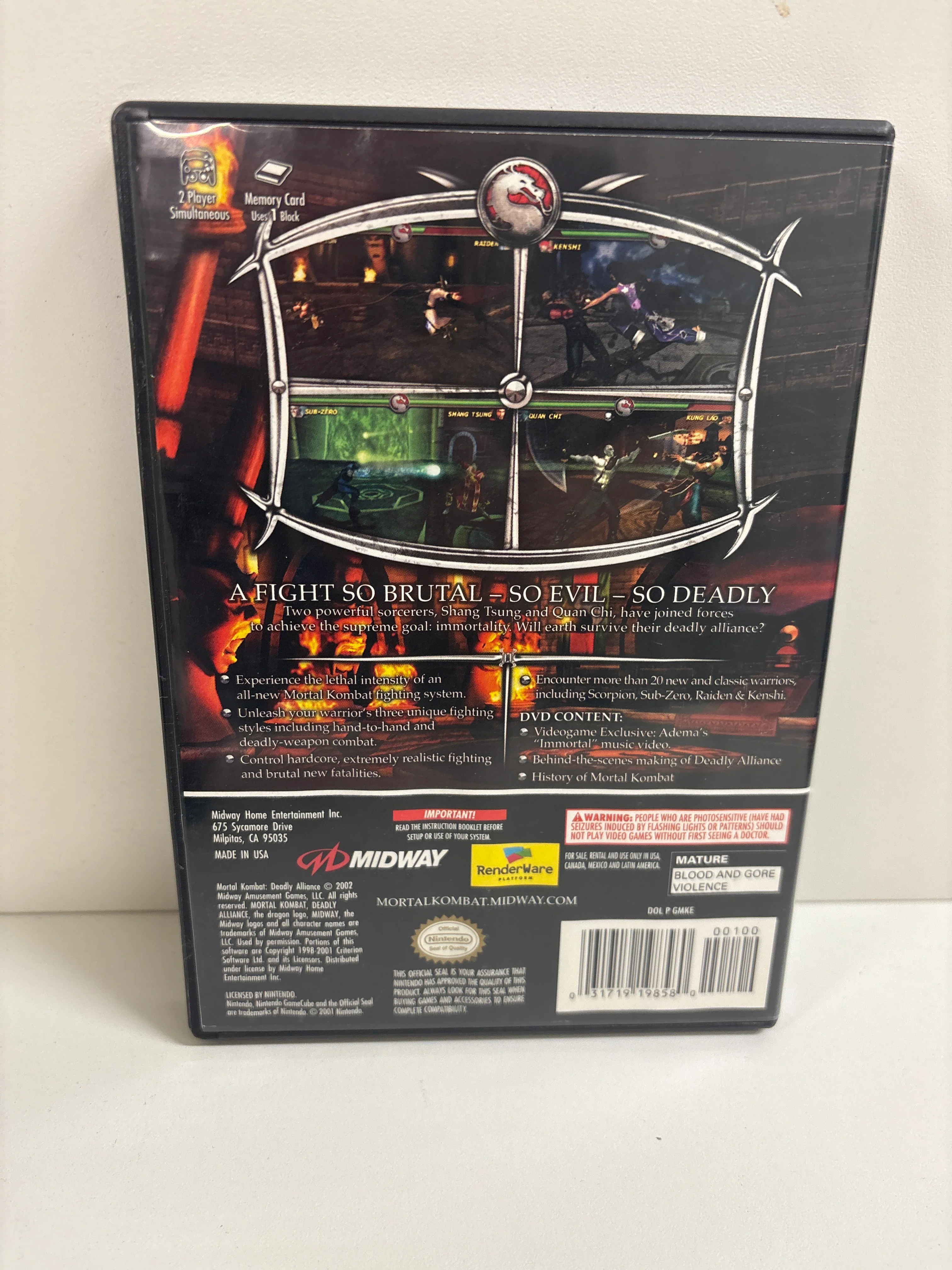 Mortal Kombat Deadly Alliance - Gamecube - Image 3