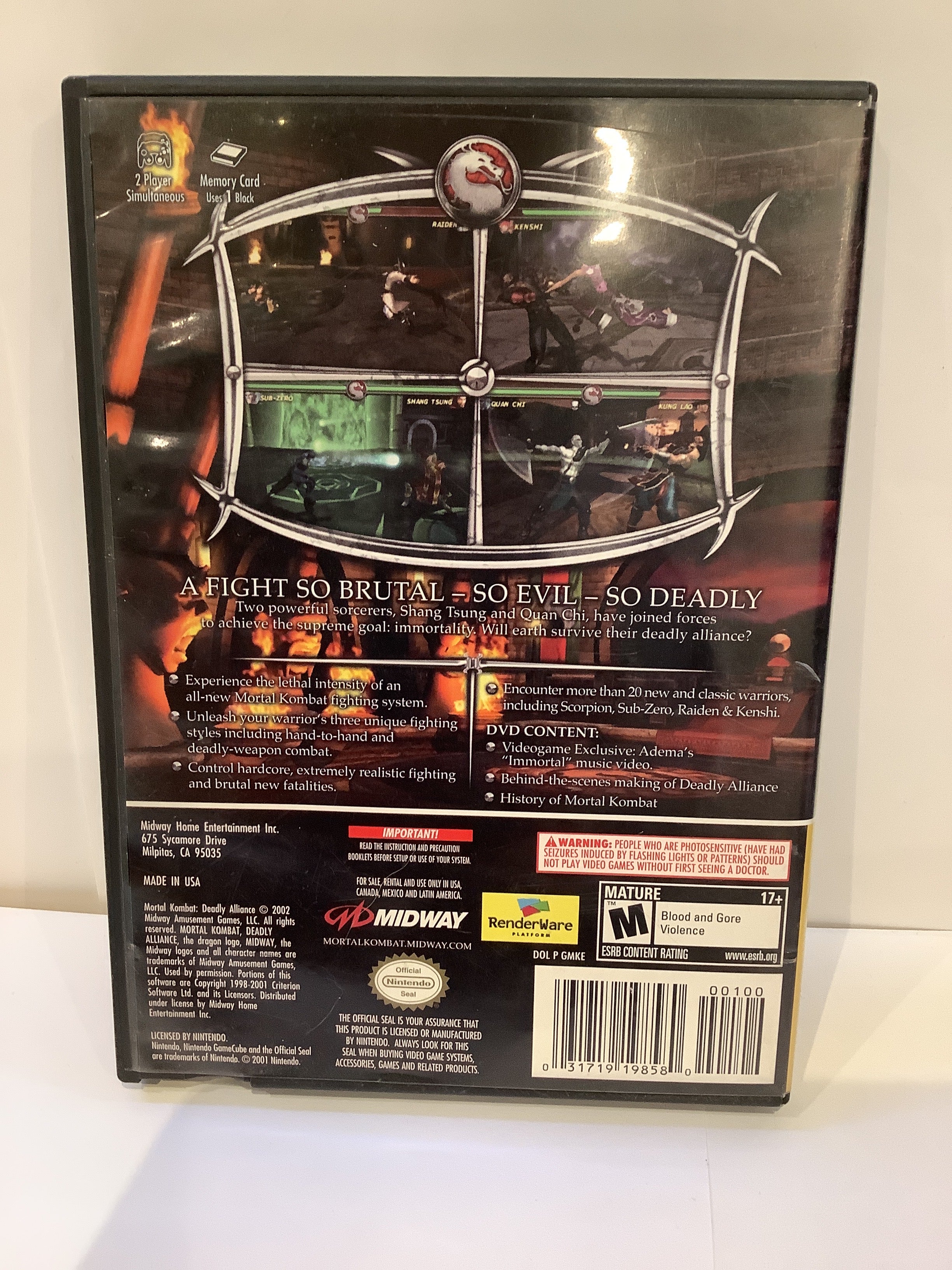 Mortal Kombat Deadly Alliance [Player's Choice] - Gamecube - Image 2
