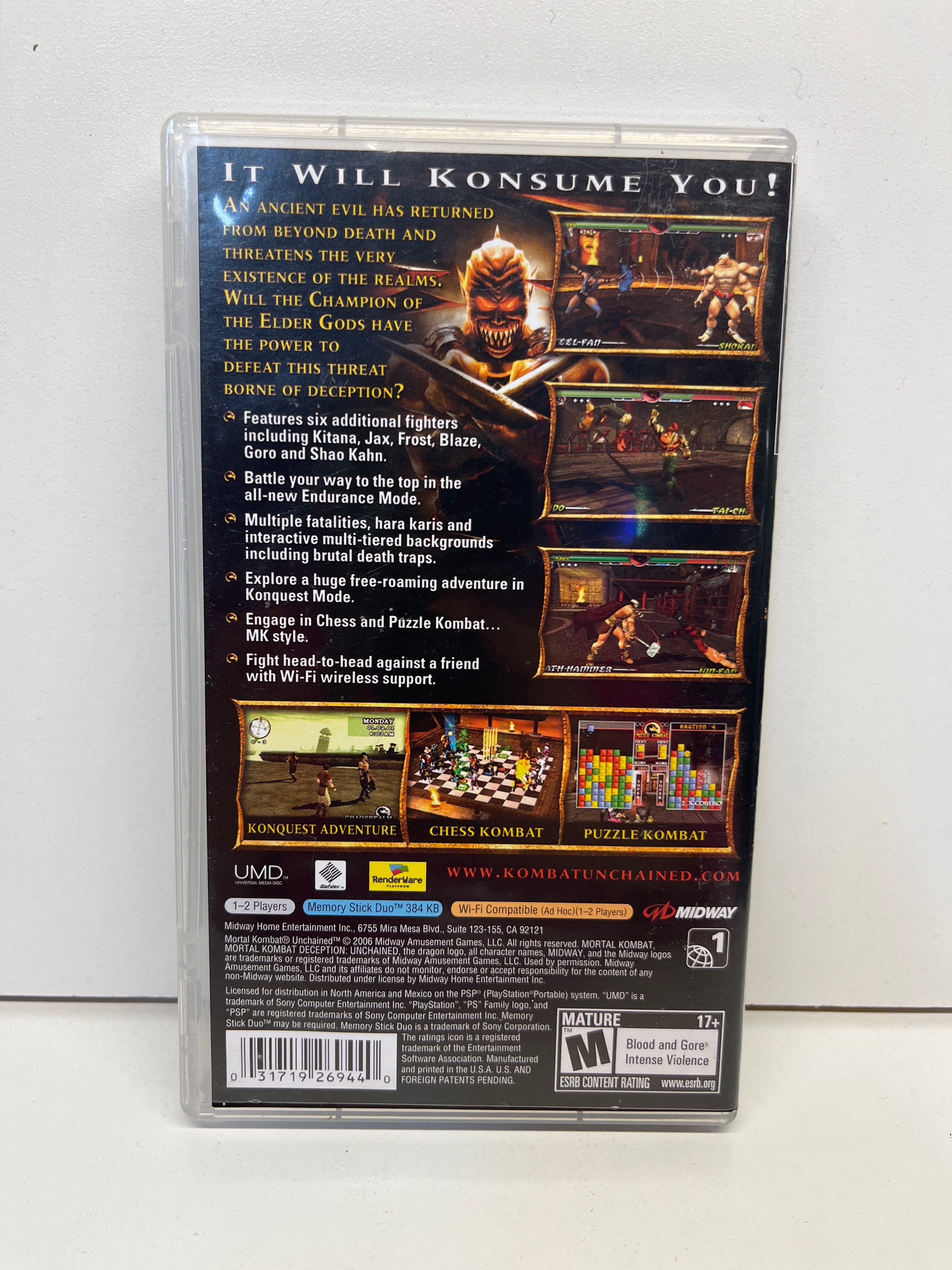 Mortal Kombat Unchained - PSP - Image 2