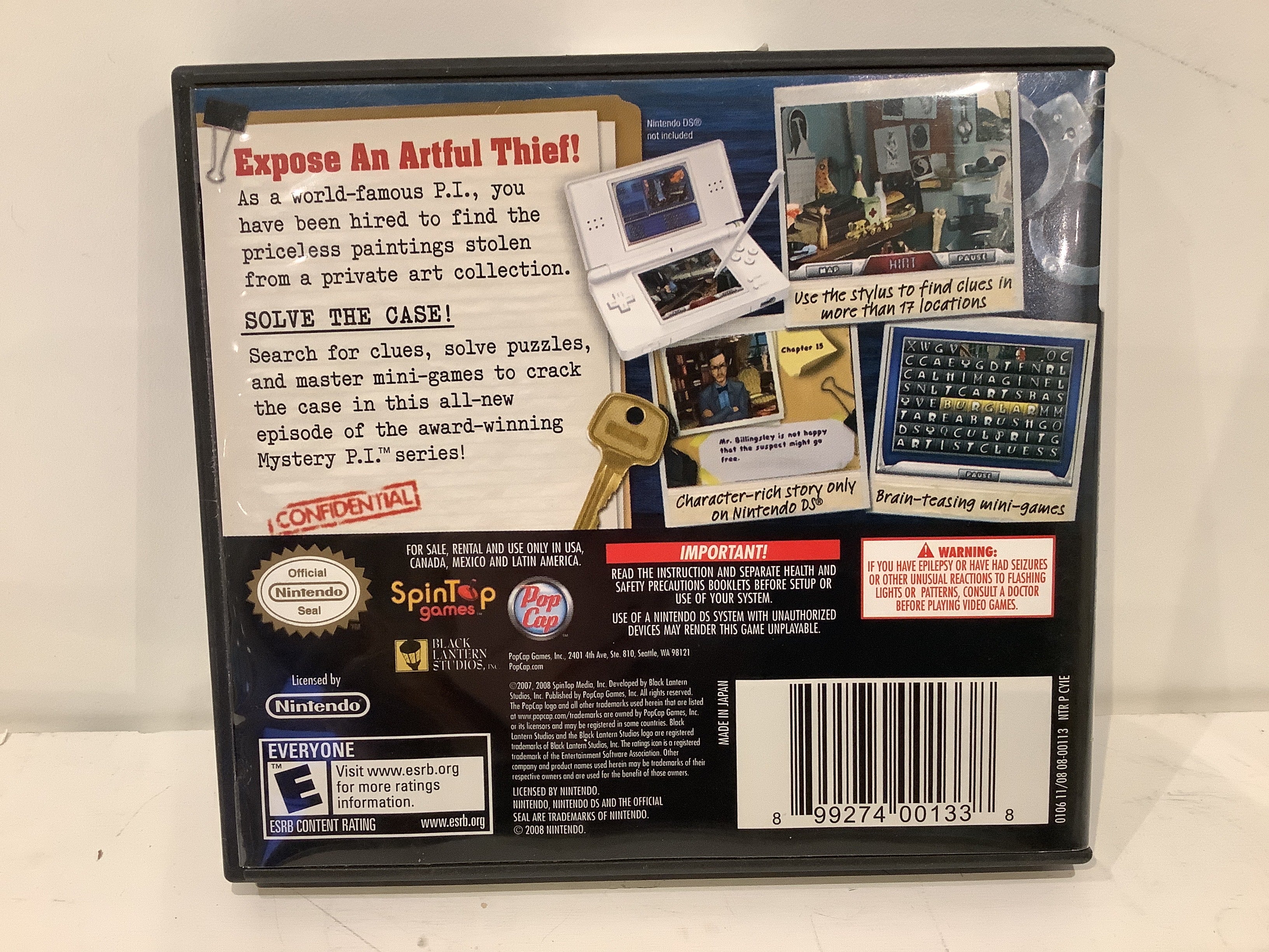 Mystery P.I. Portrait of a Thief - Nintendo DS - Image 2