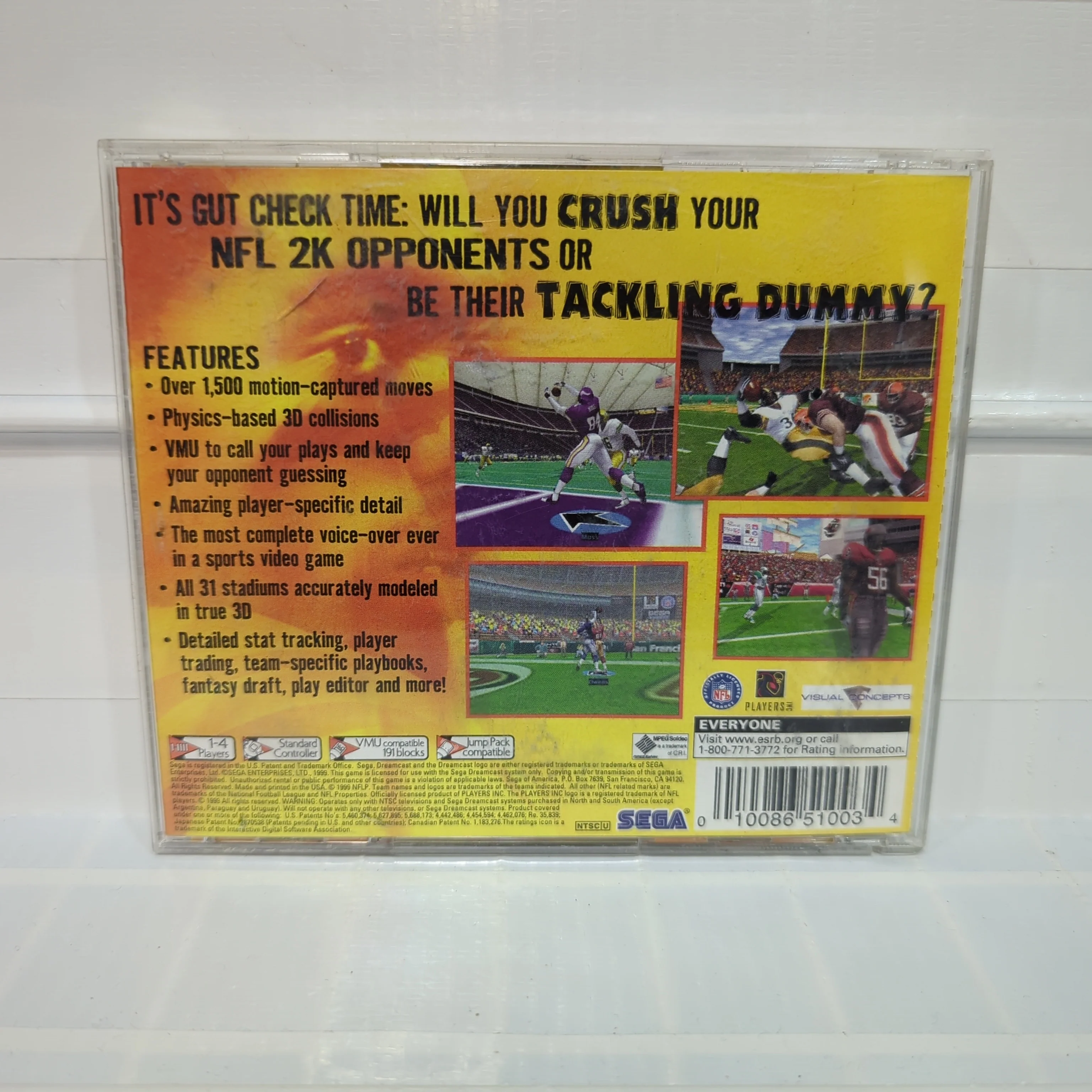 NFL 2K - Sega Dreamcast - Image 2