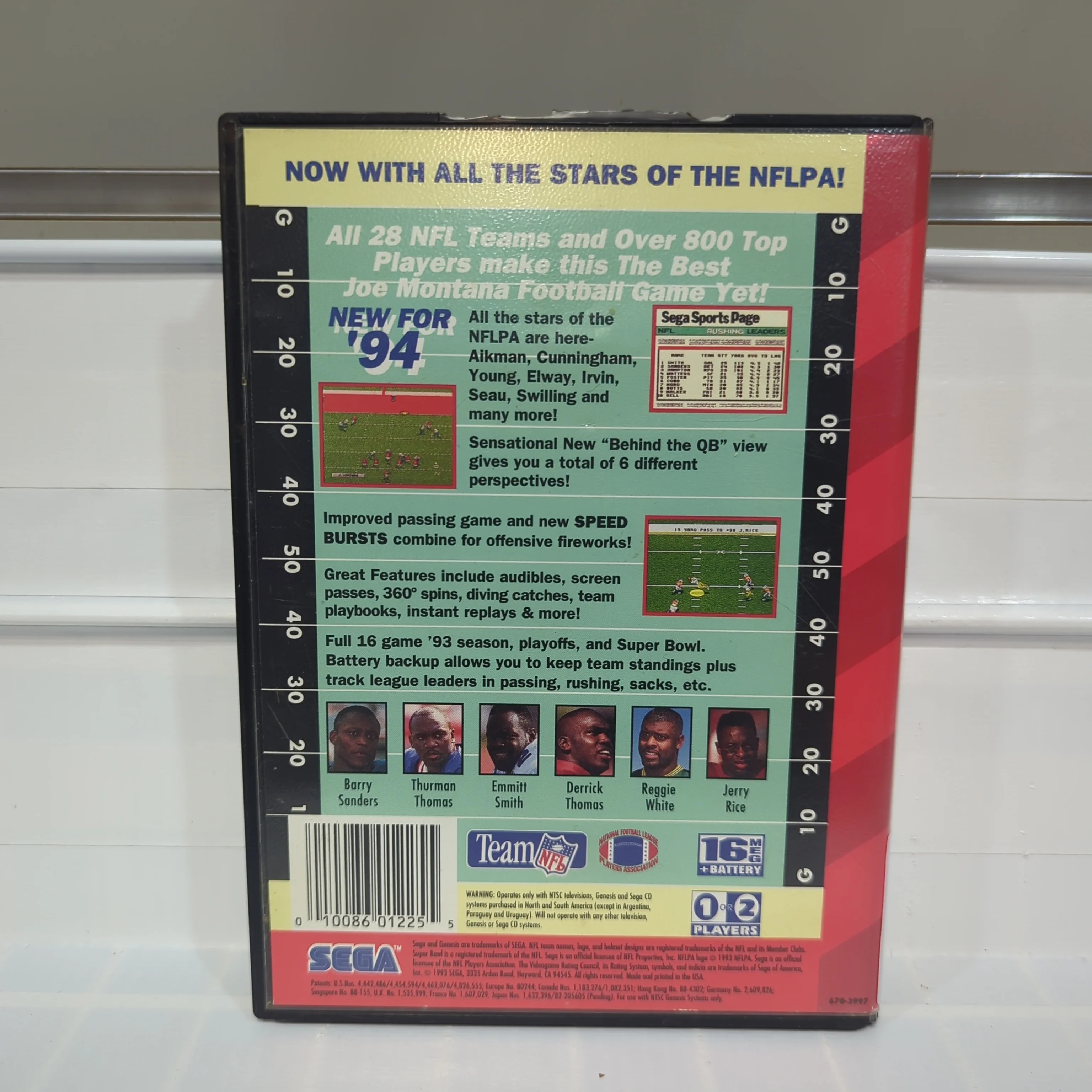 NFL Football '94 Starring Joe Montana - Sega Genesis - Image 2