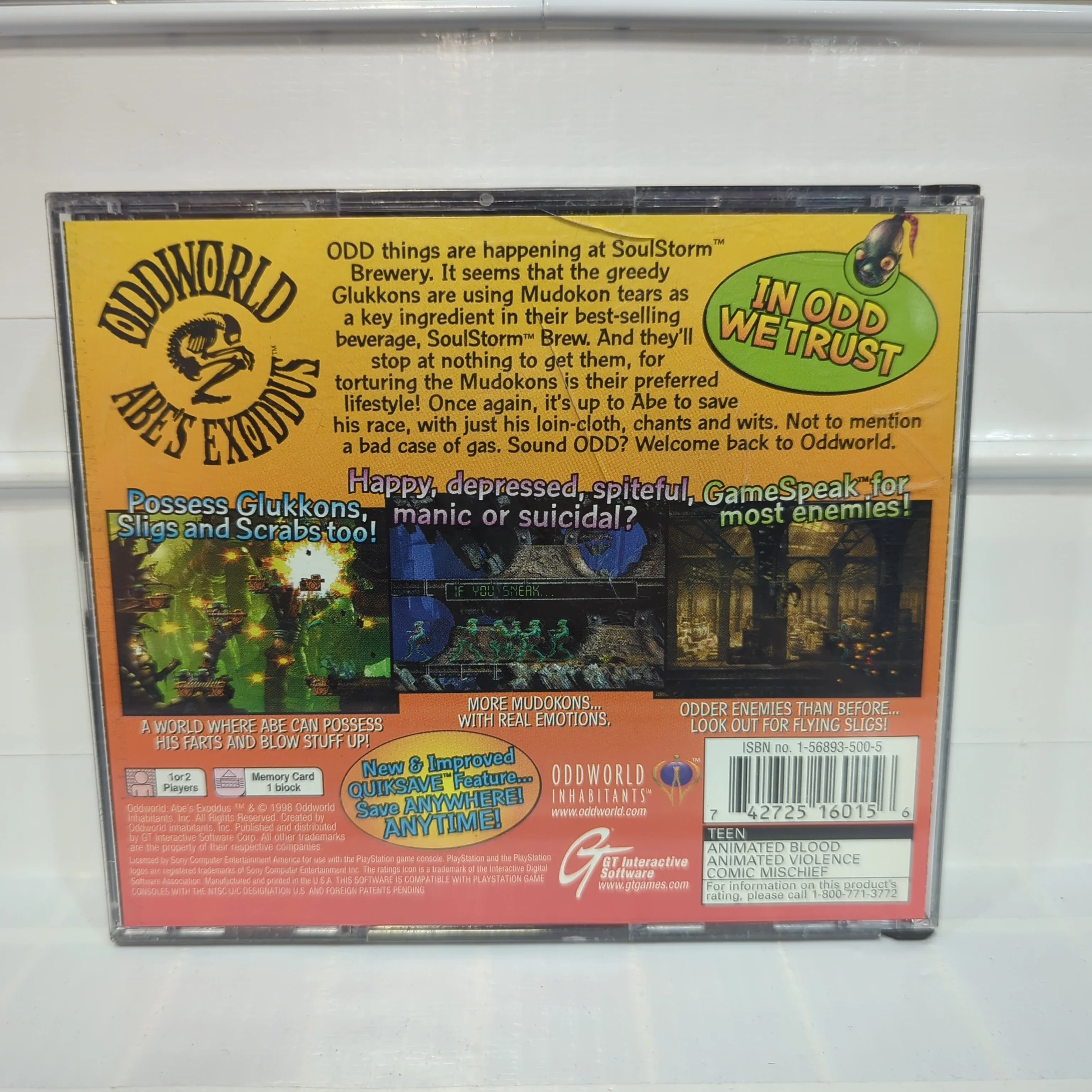 Oddworld Abes Exoddus - Playstation - Image 2