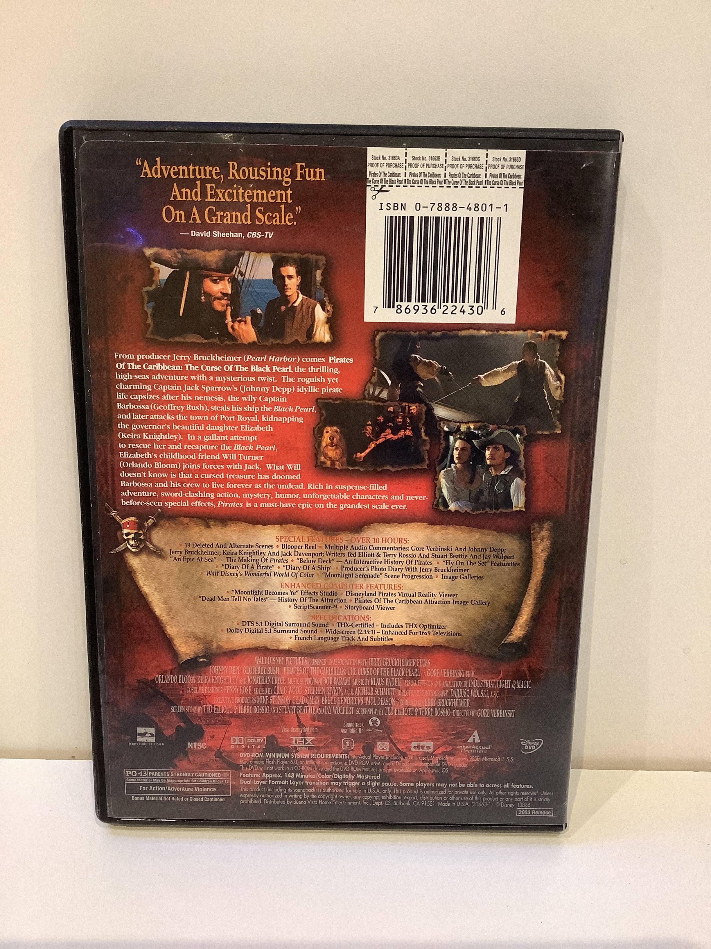Pirates of the Caribbean: The Curse of the Black Pearl - DVD - Image 2