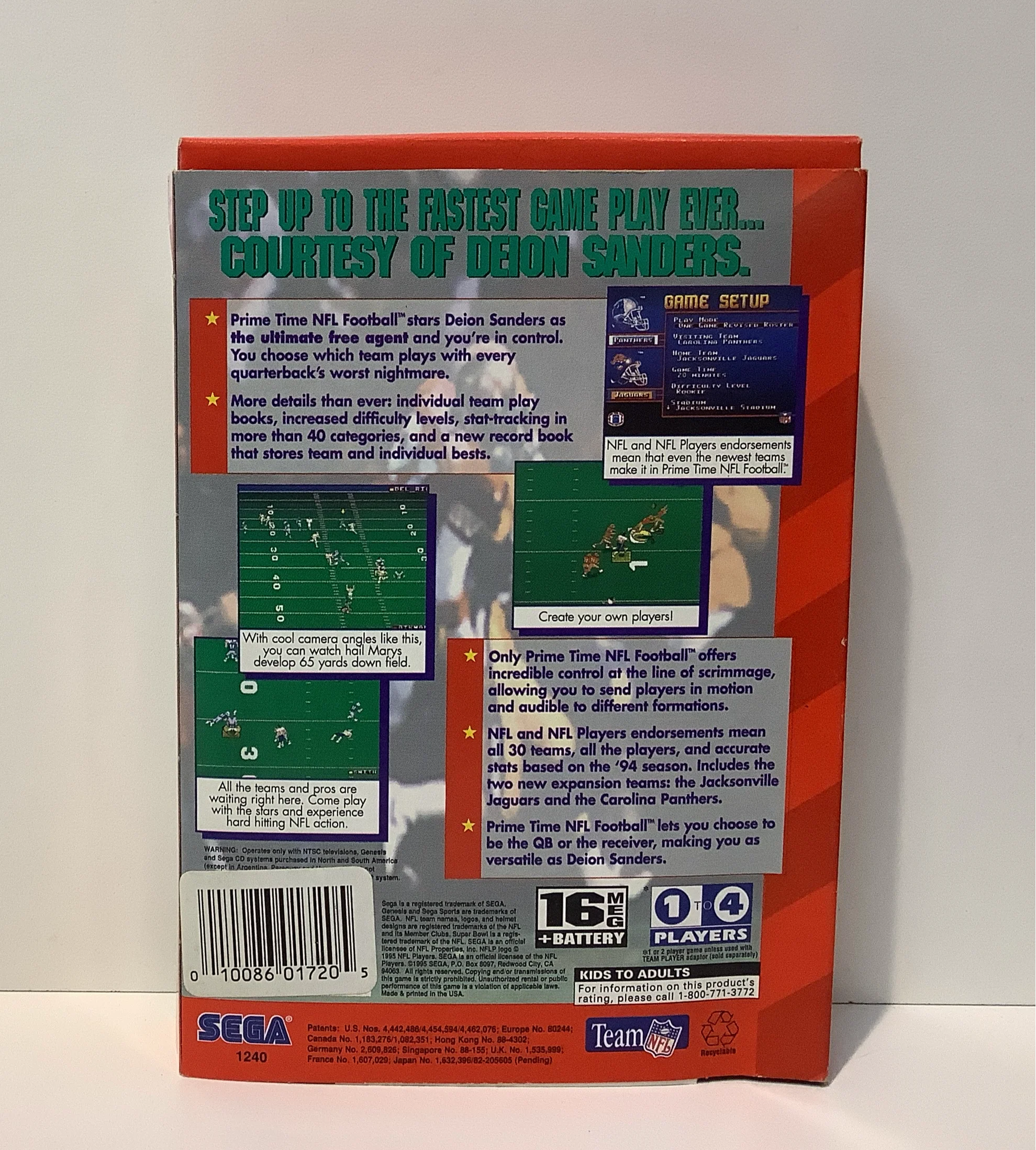 Prime Time NFL Football starring Deion Sanders - Sega Genesis - Image 2