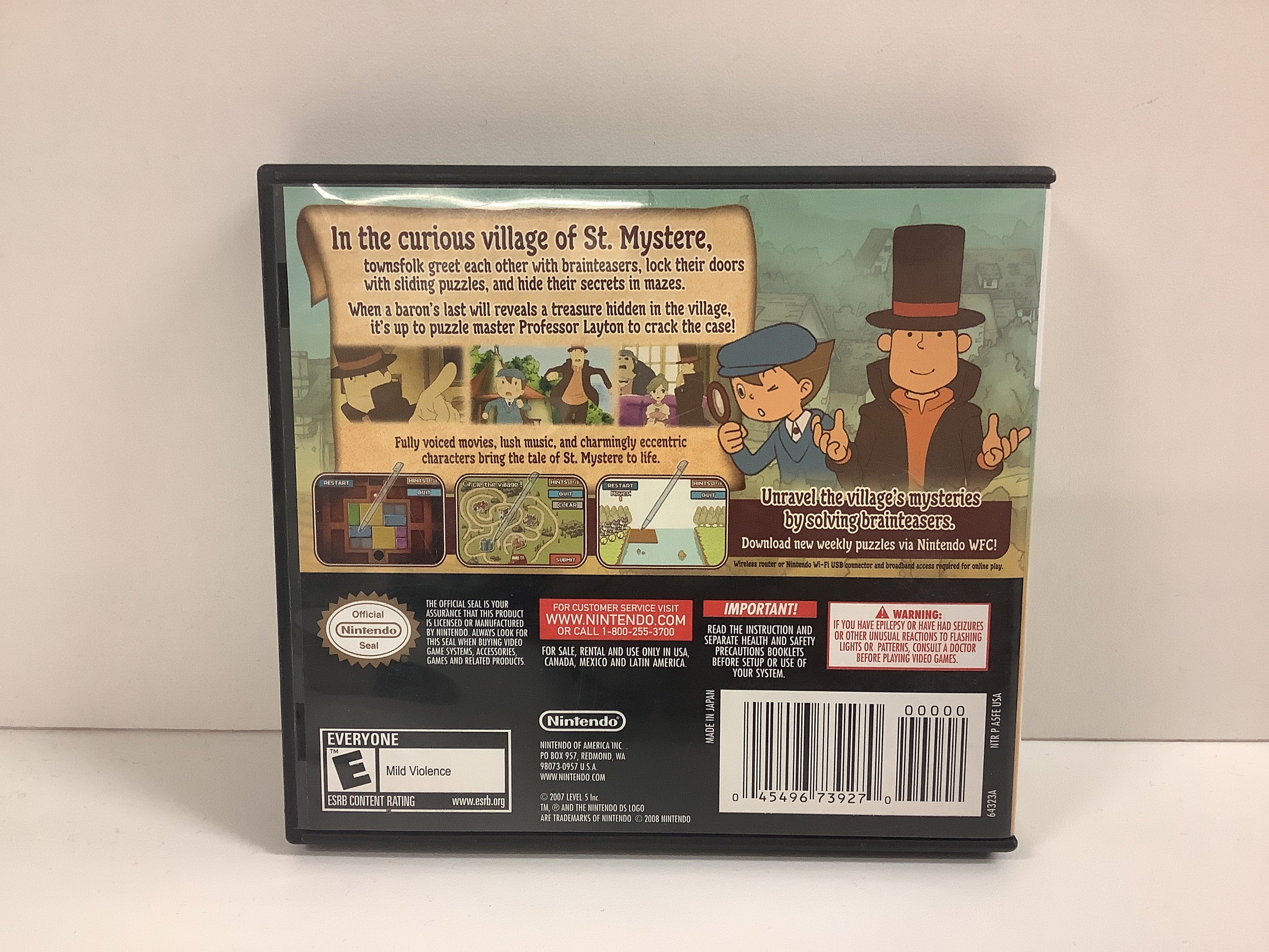 Professor Layton and the Curious Village - Nintendo DS - Image 2