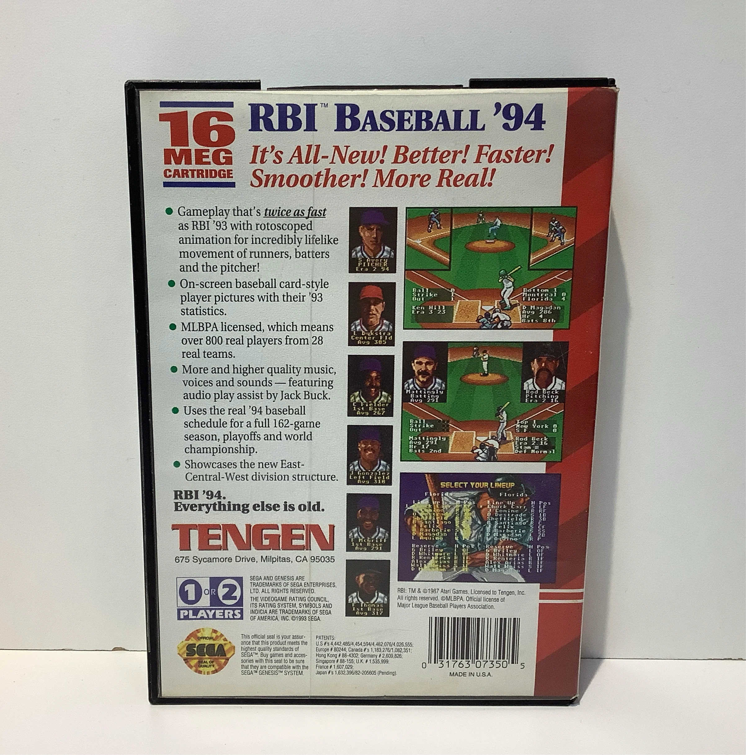 RBI Baseball 94 - Sega Genesis - Image 2