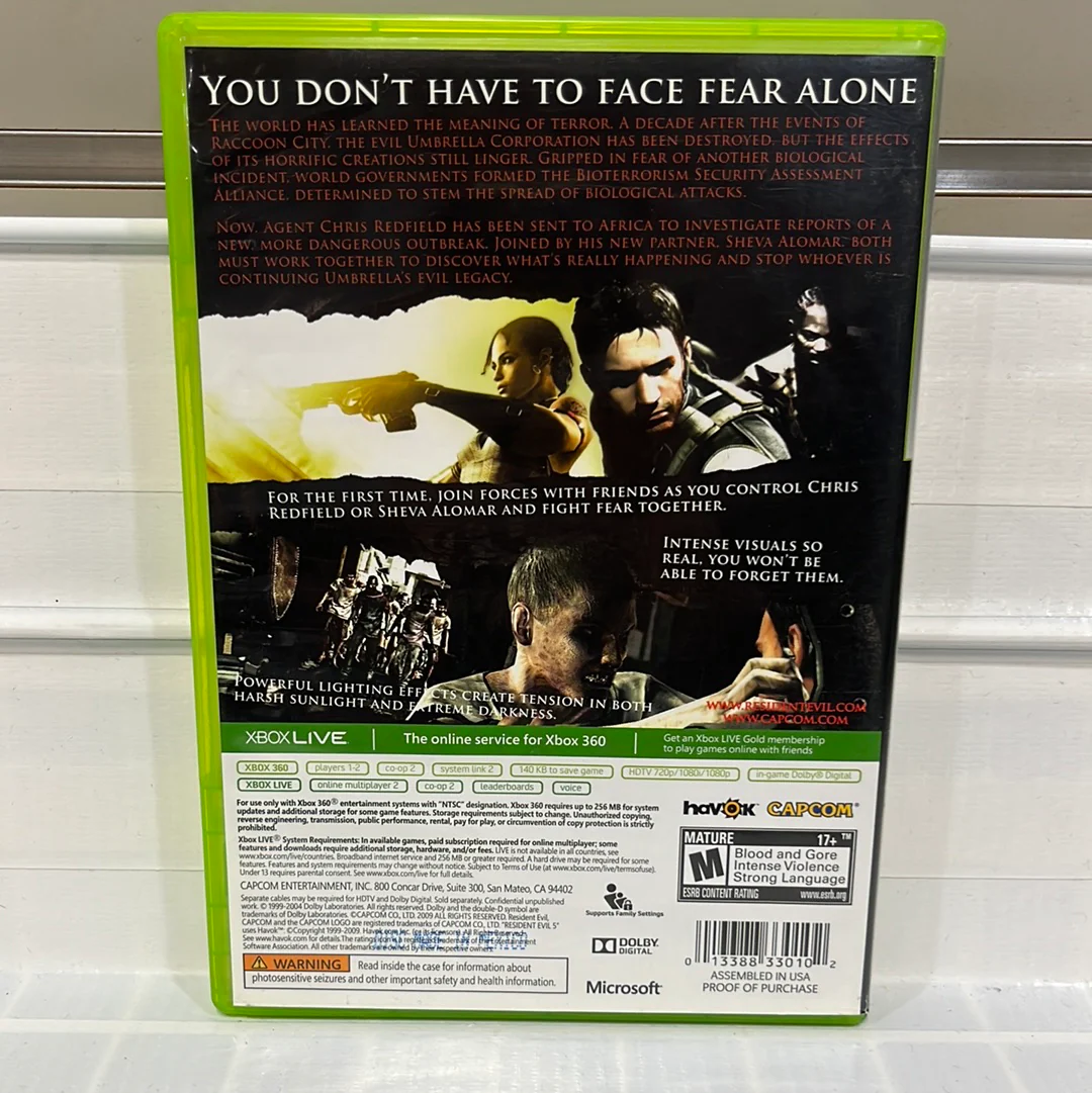 Resident Evil 5 [Platinum Hits] - Xbox 360 - Image 2