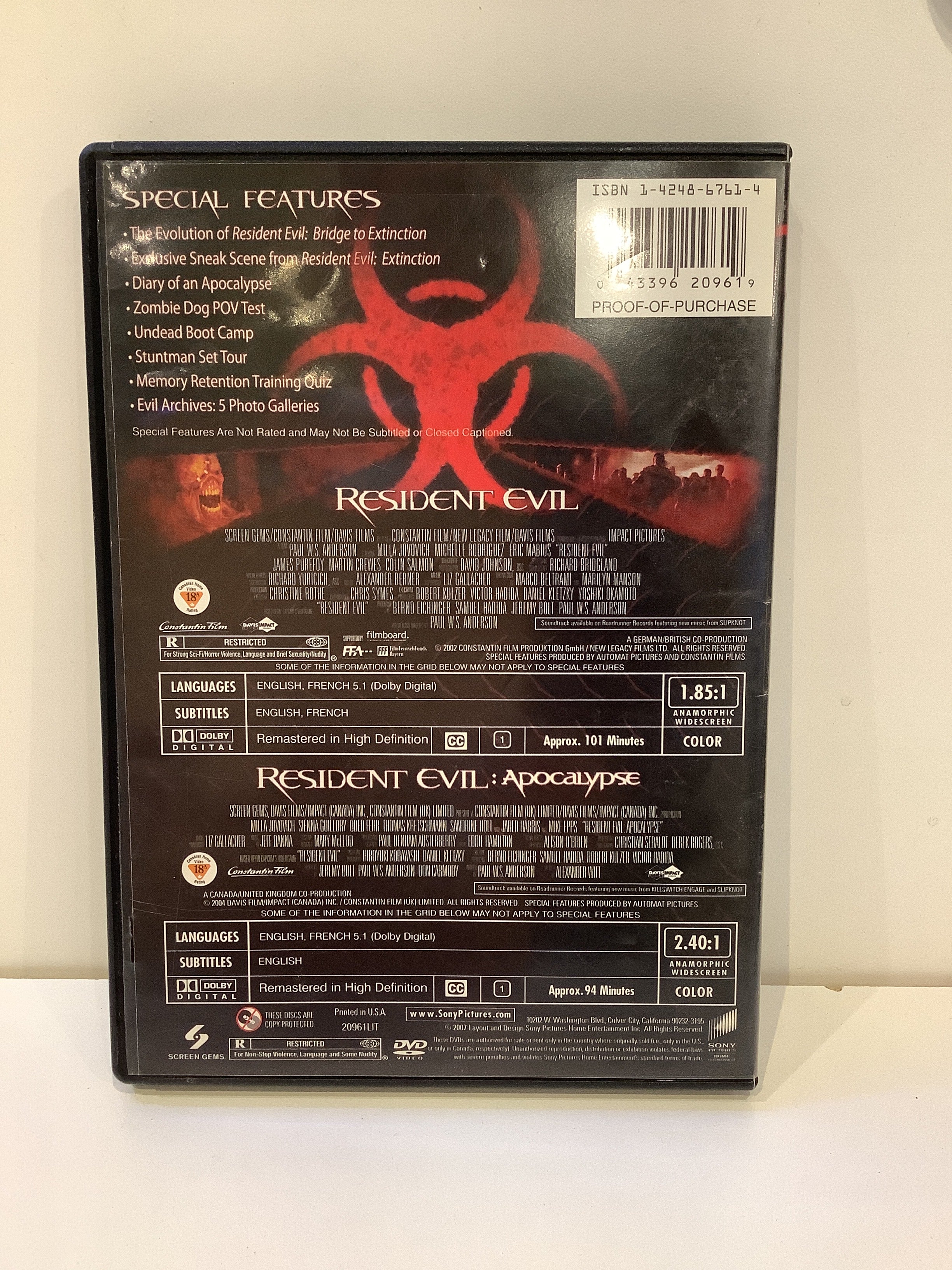 Resident Evil & Resident Evil: Apocalypse - Resurrected Edition - DVD - Image 2