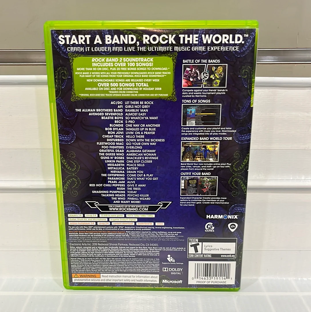 Rock Band 2 (Game Only) - Xbox 360 - Image 2