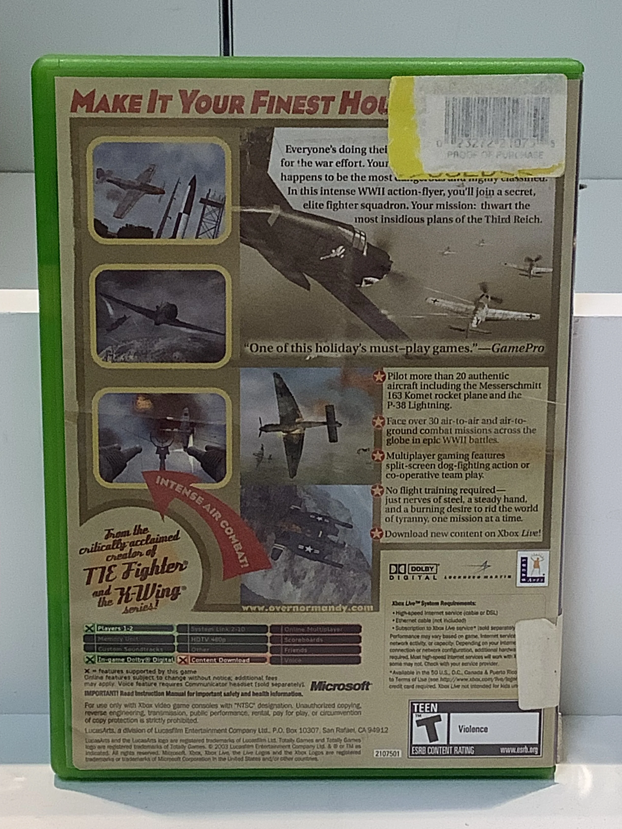 Secret Weapons Over Normandy - Xbox - Image 2