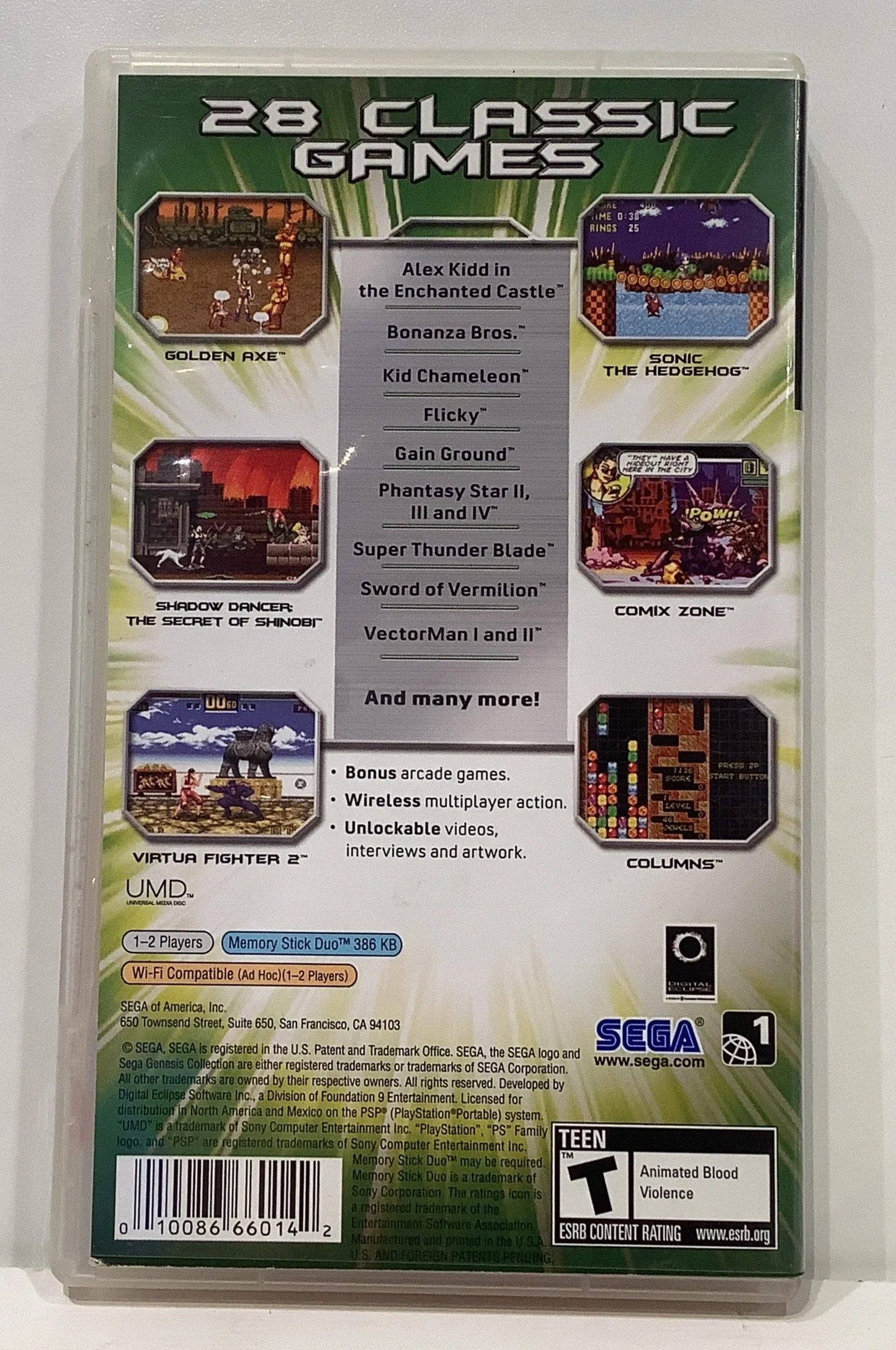 Sega Genesis Collection - PSP - Image 2