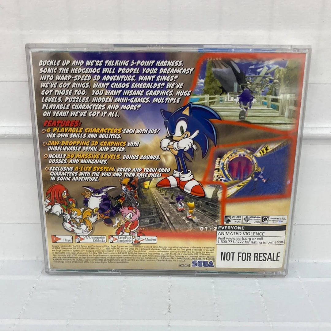 Sonic Adventure [Not For Resale] - Sega Dreamcast - Image 2