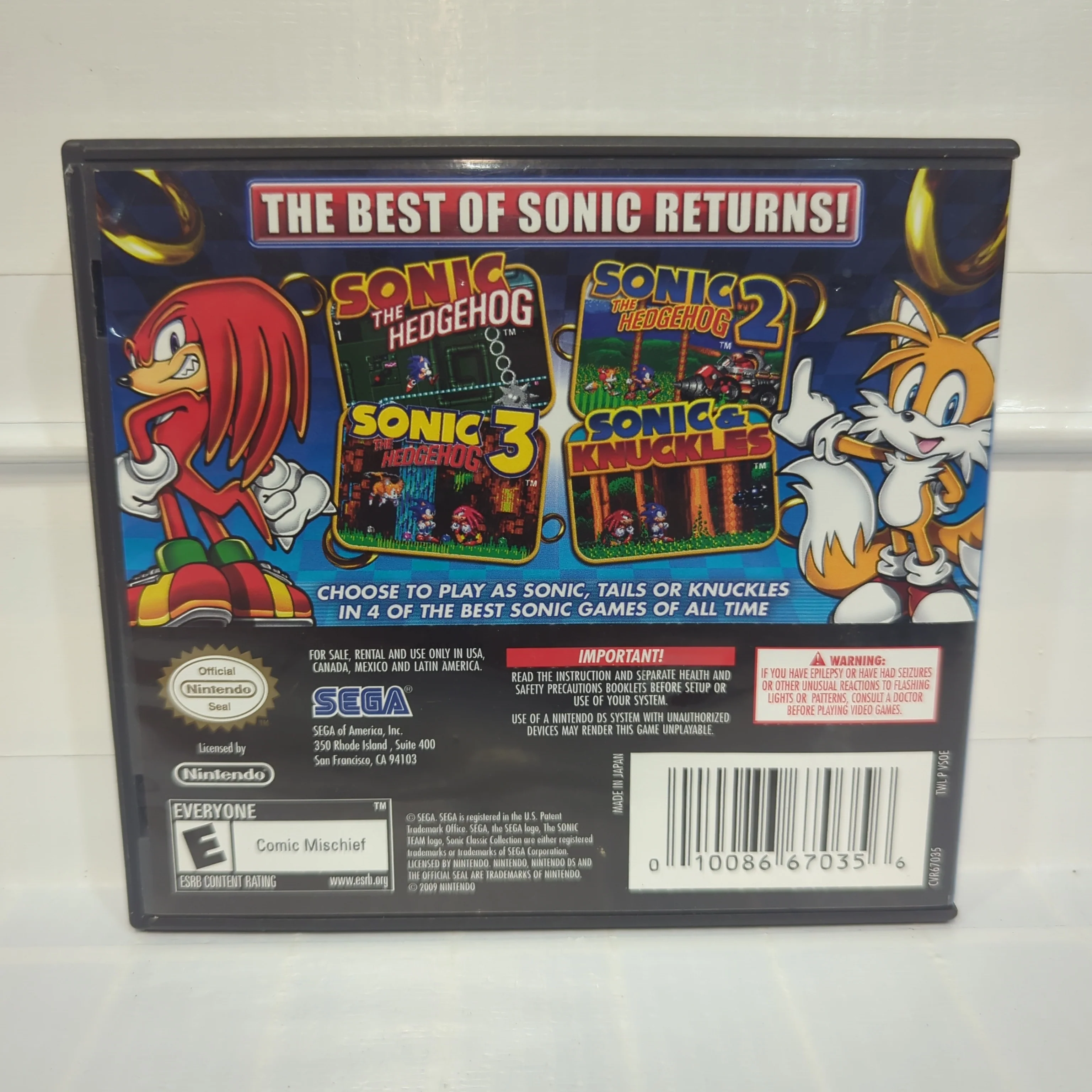Sonic Classic Collection - Nintendo DS - Image 2