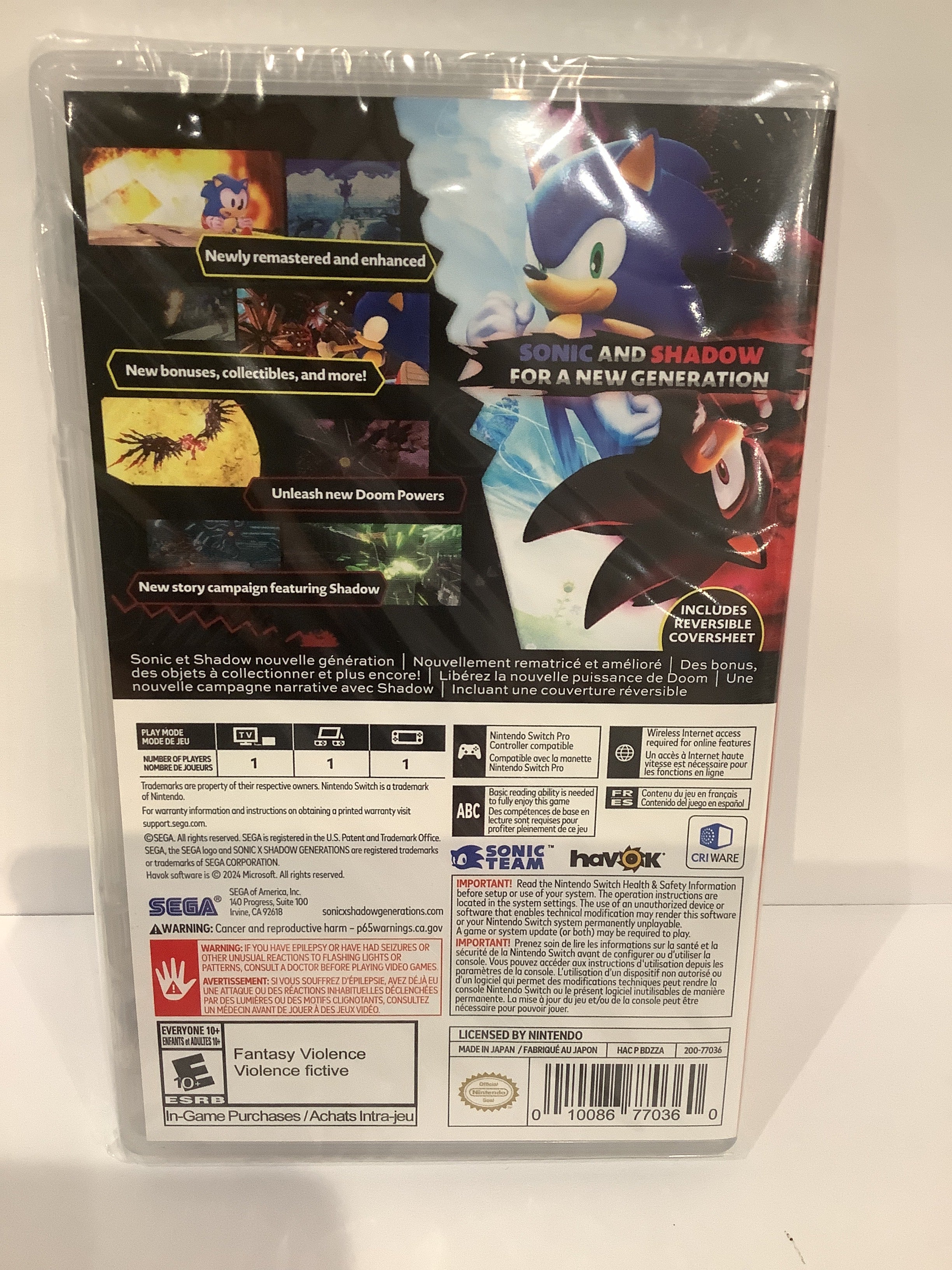 Sonic X Shadow Generations - Nintendo Switch - Image 2