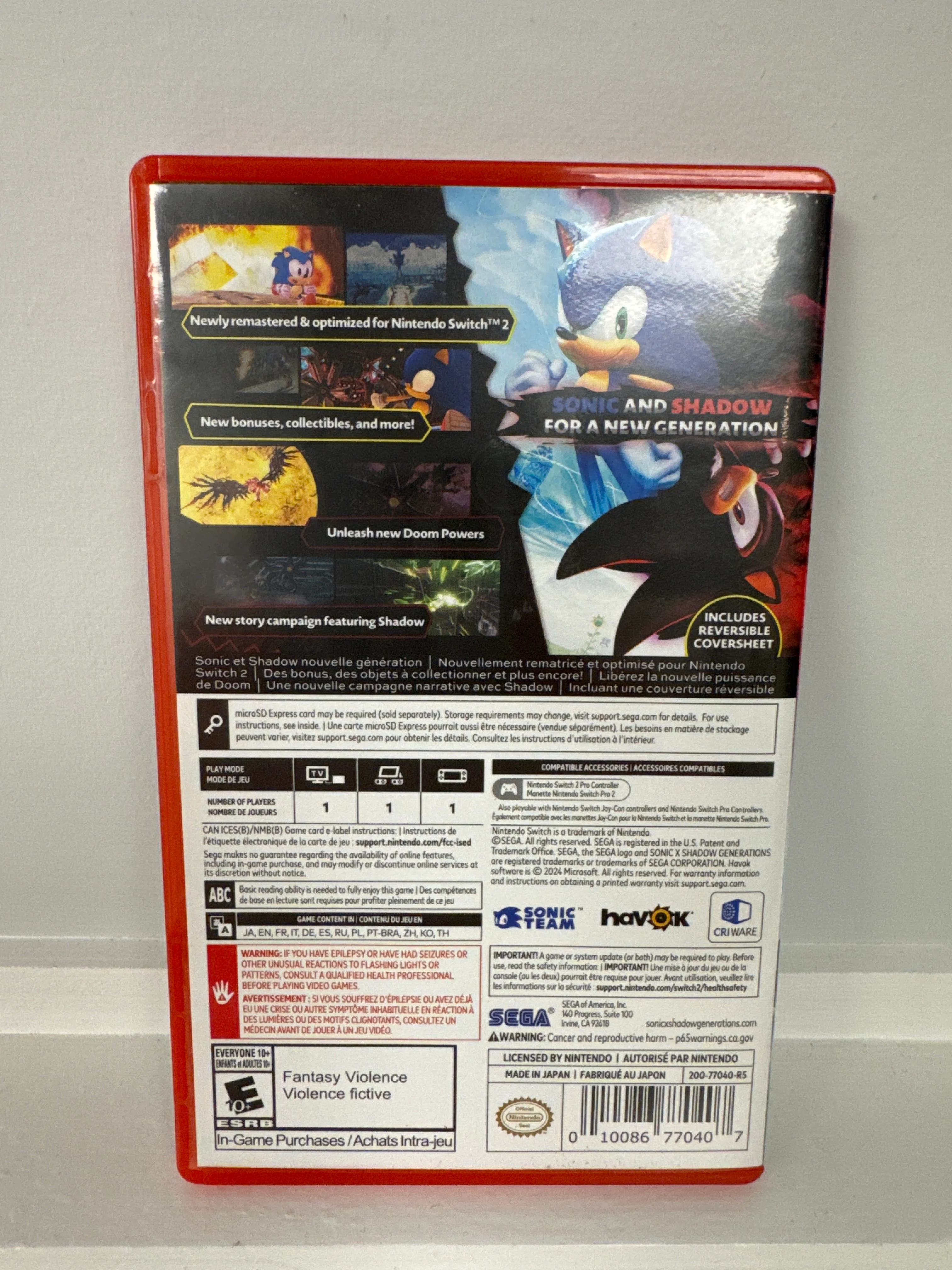 Sonic X Shadow Generations [Day One Edition] - Nintendo Switch 2 - Image 2