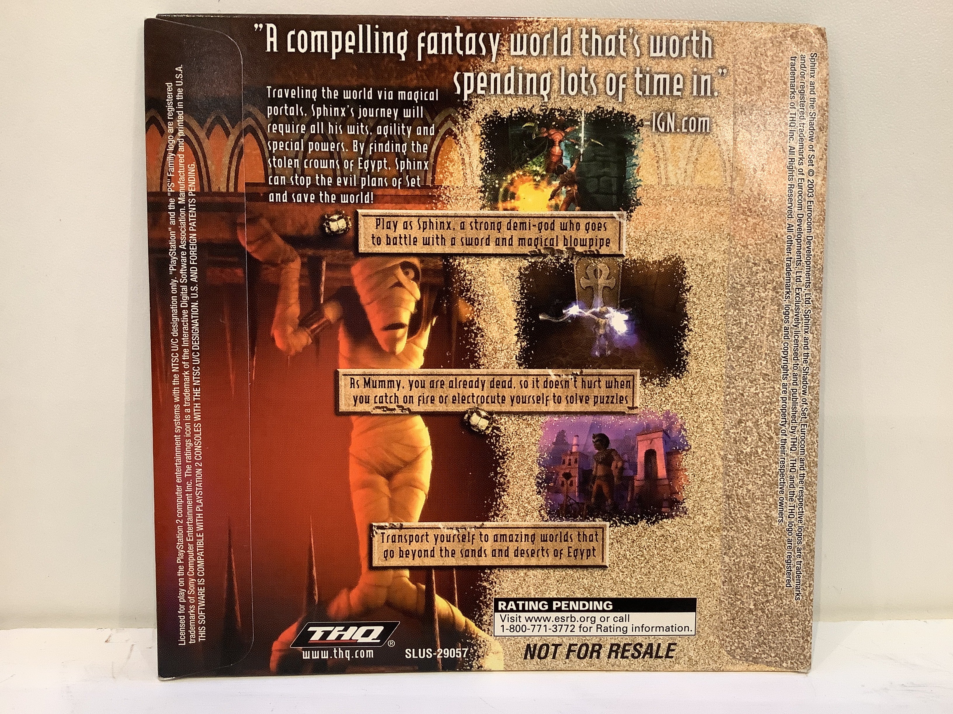 Sphinx and the Shadow of Set [Demo Disc] - Playstation 2 - Image 2
