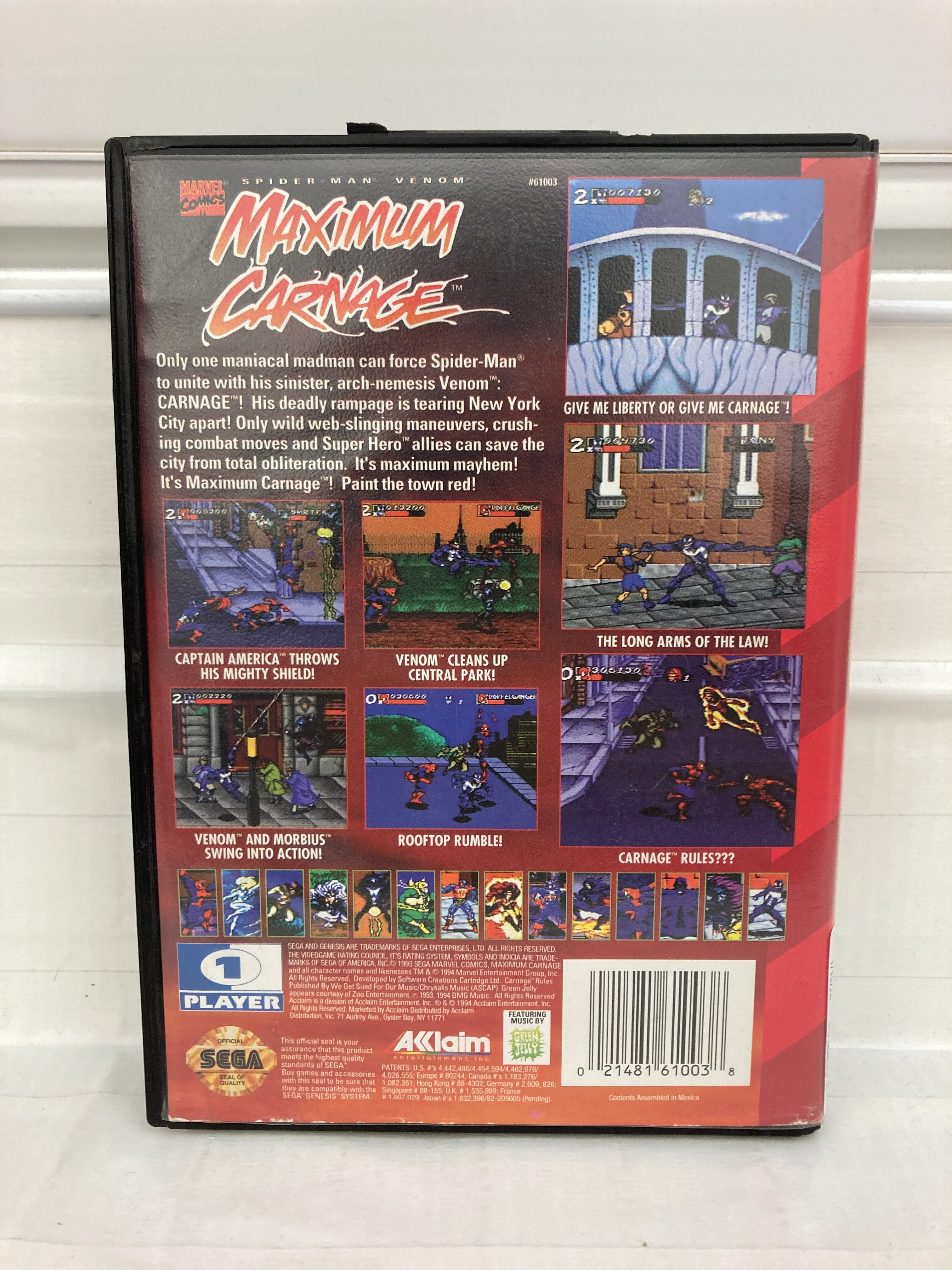 Spiderman Maximum Carnage - Sega Genesis - Image 3